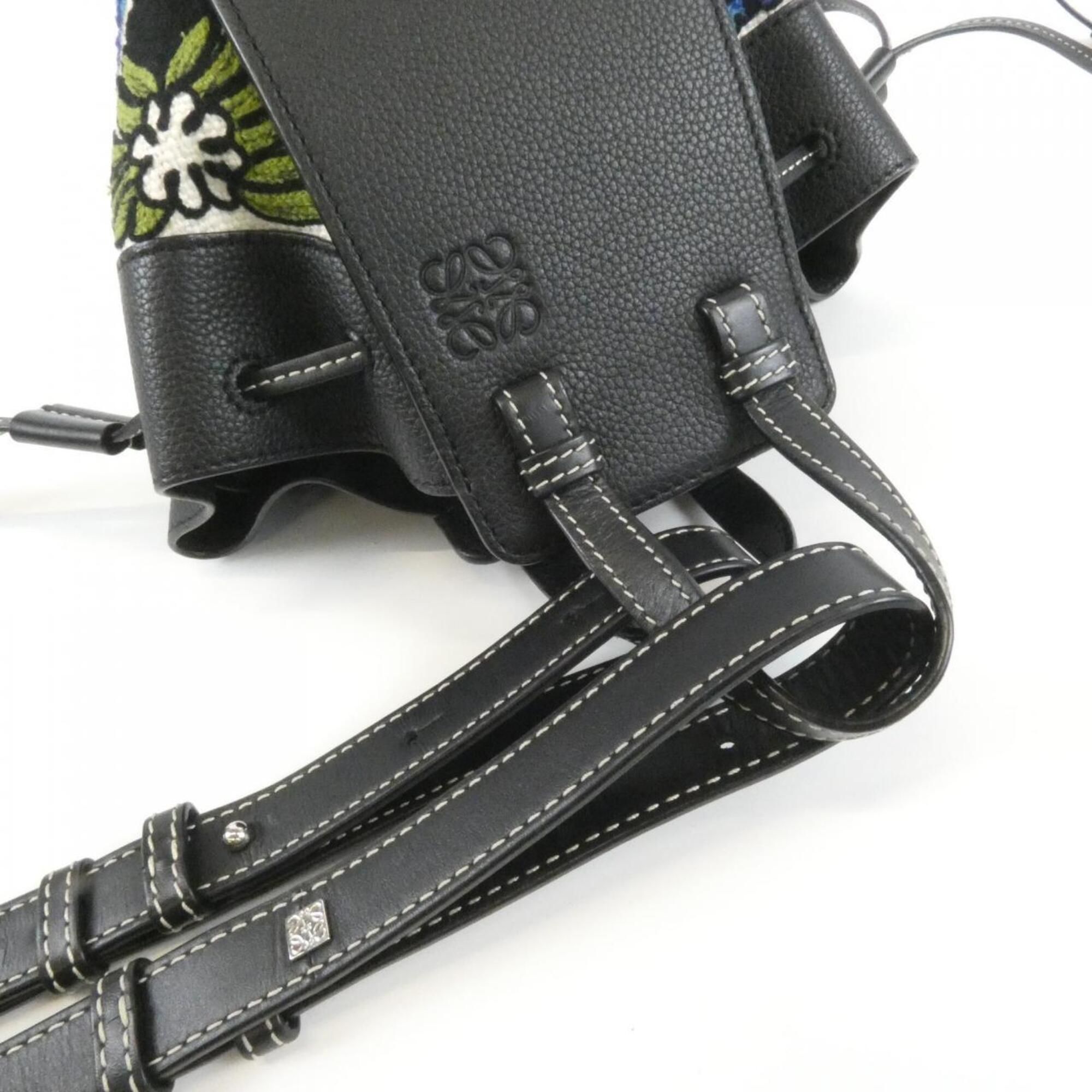 Canvas Leather Shoulder Bag (Pre-Owned) - Loewe - Modalova