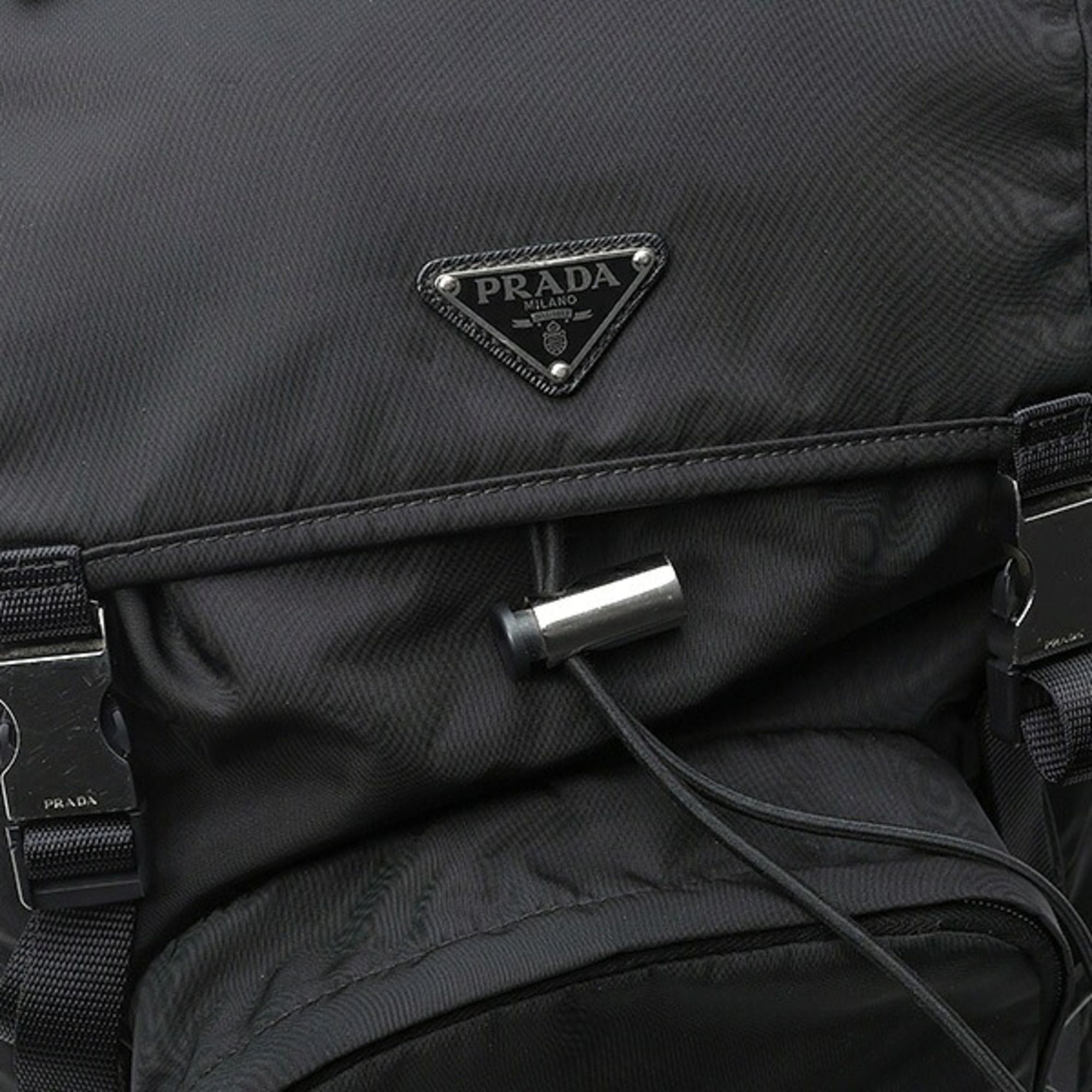 Nylon Fabric Leather Backpack (Pre-Owned) - Prada - Modalova
