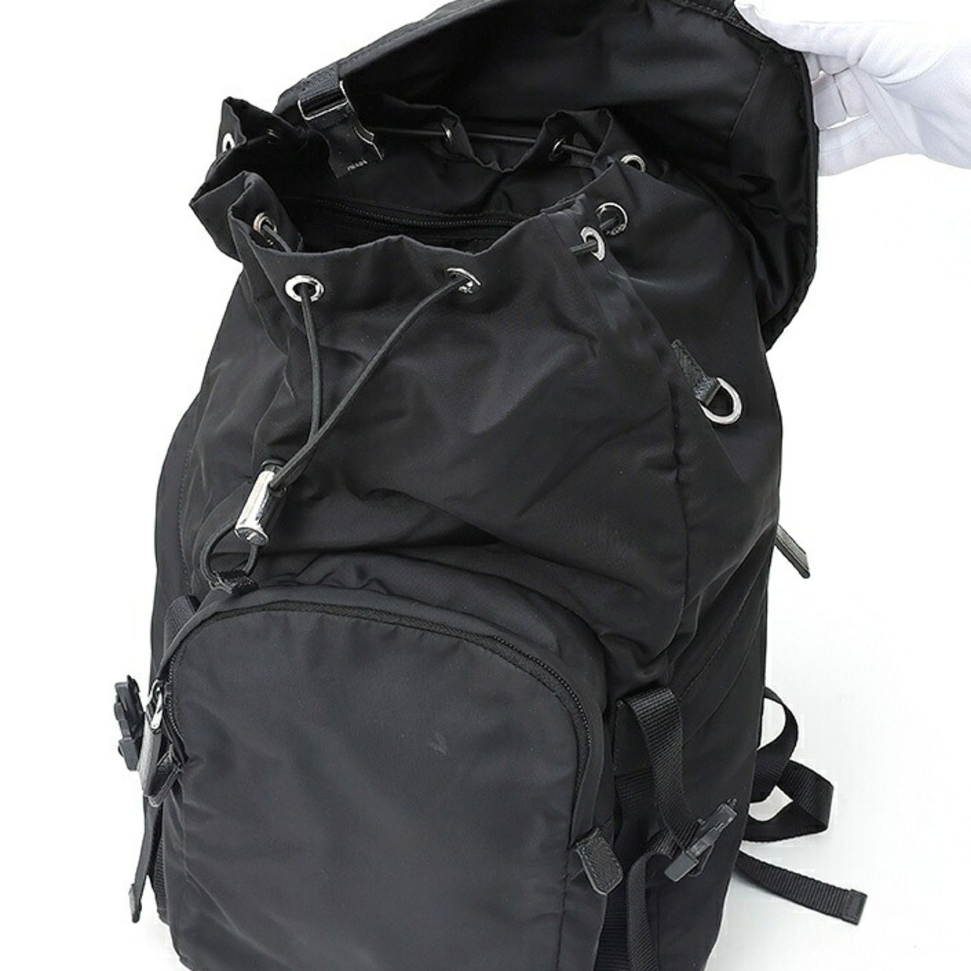 Nylon Fabric Leather Backpack (Pre-Owned) - Prada - Modalova