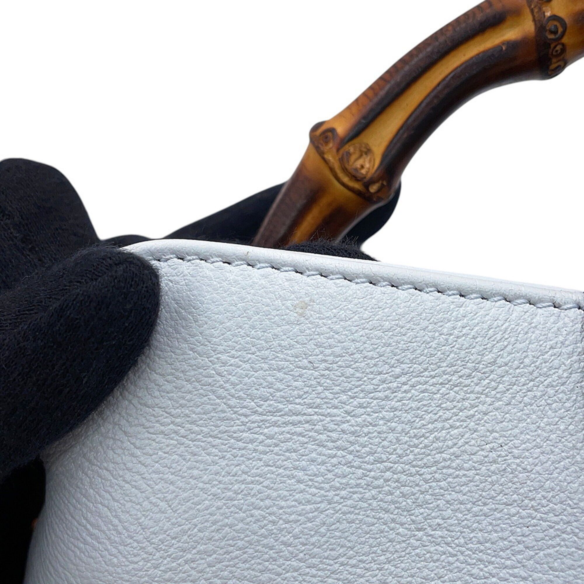 Bamboo Leather Handbag (Pre-Owned) - Gucci - Modalova