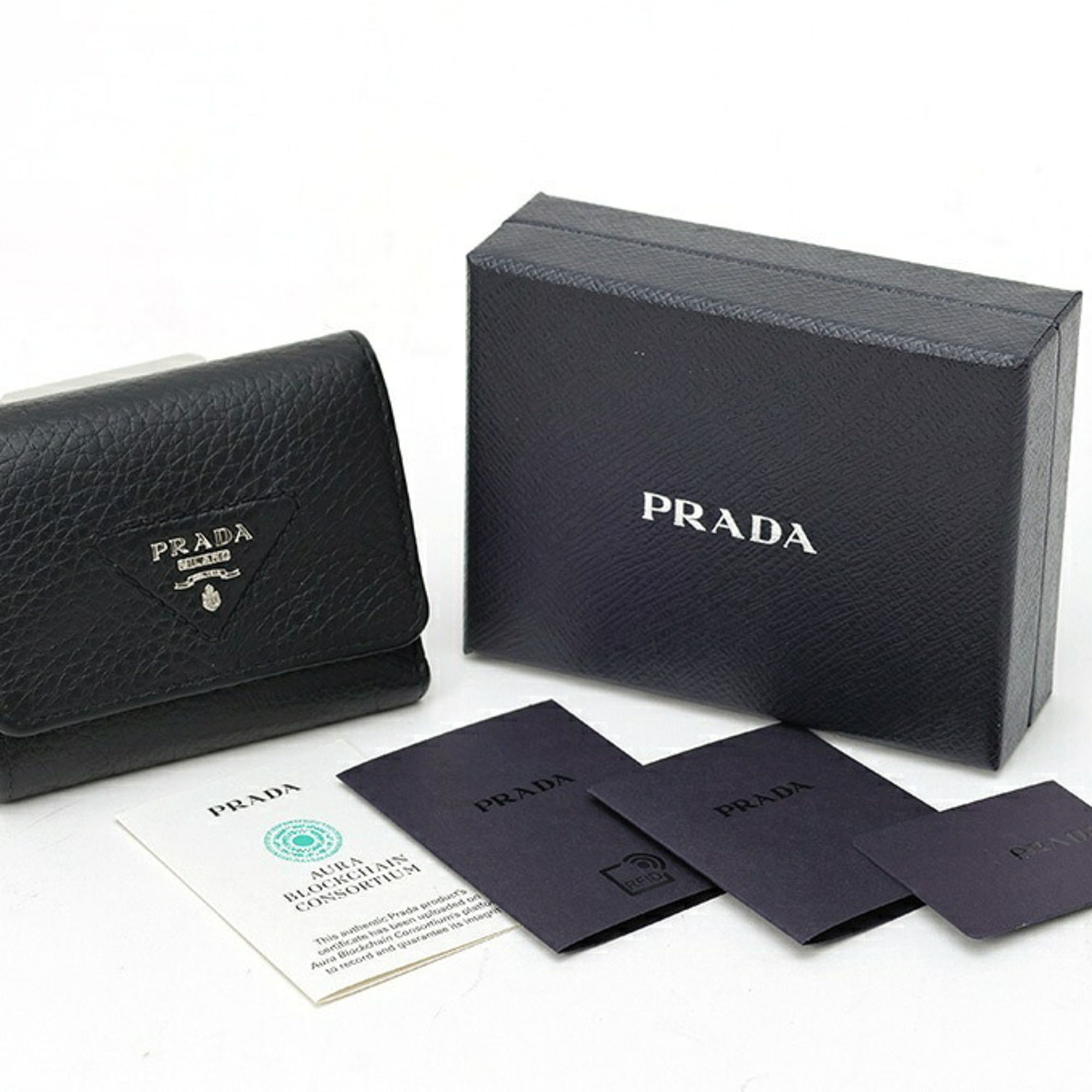 Leather Wallet (Tri-Fold) (Pre-Owned) - Prada - Modalova