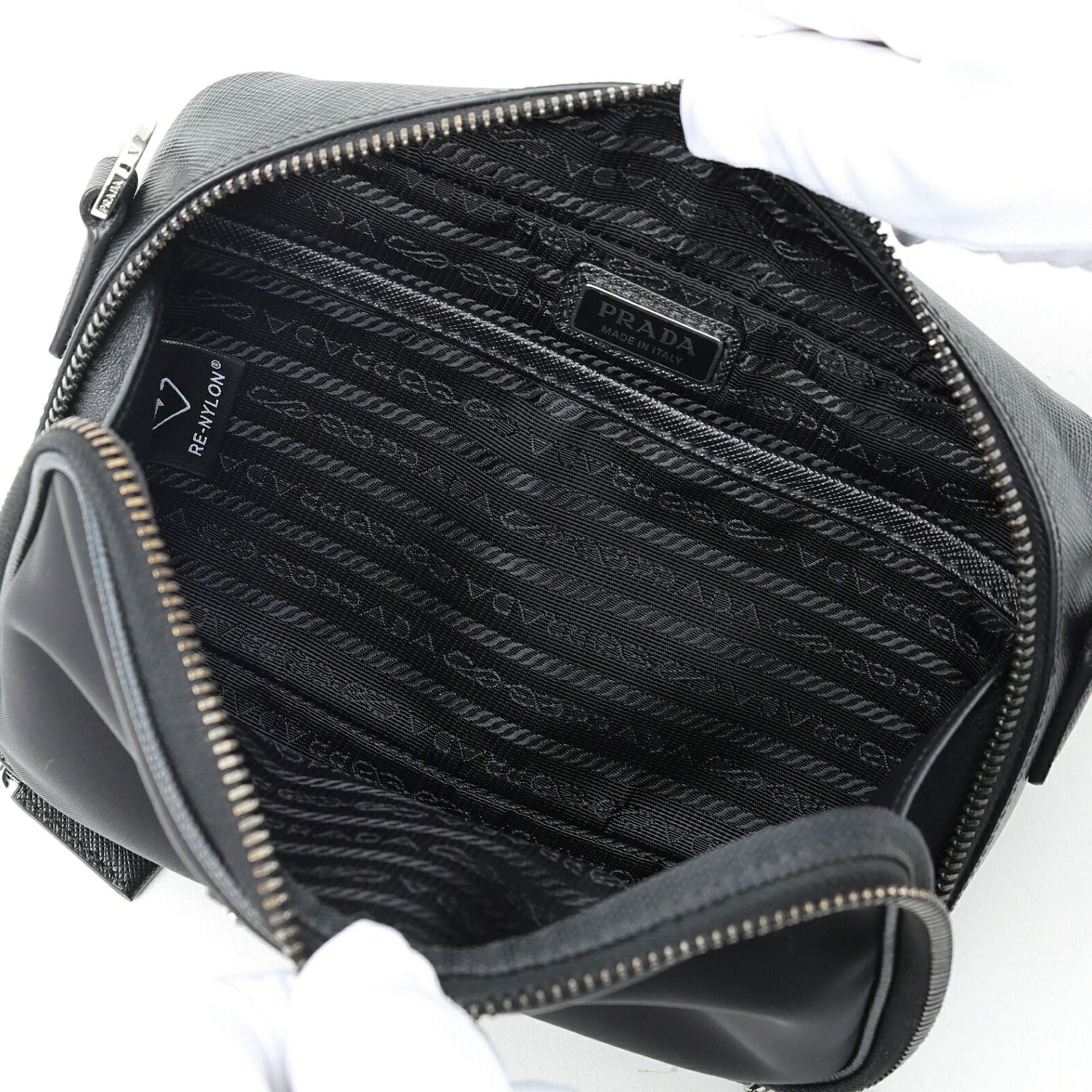 Nylon Leather Pouch Shoulder Bag (Pre-Owned) - Prada - Modalova