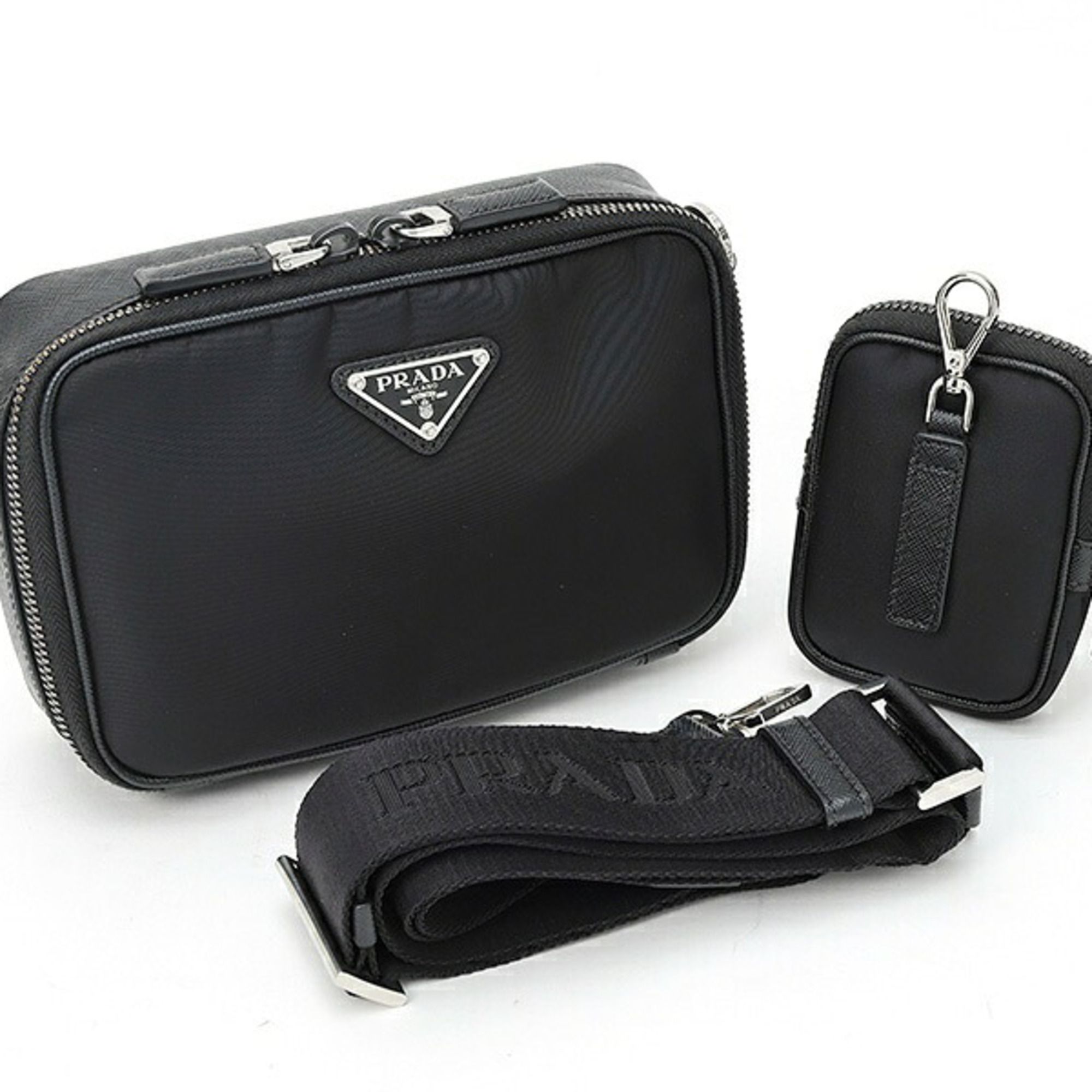 Nylon Leather Pouch Shoulder Bag (Pre-Owned) - Prada - Modalova