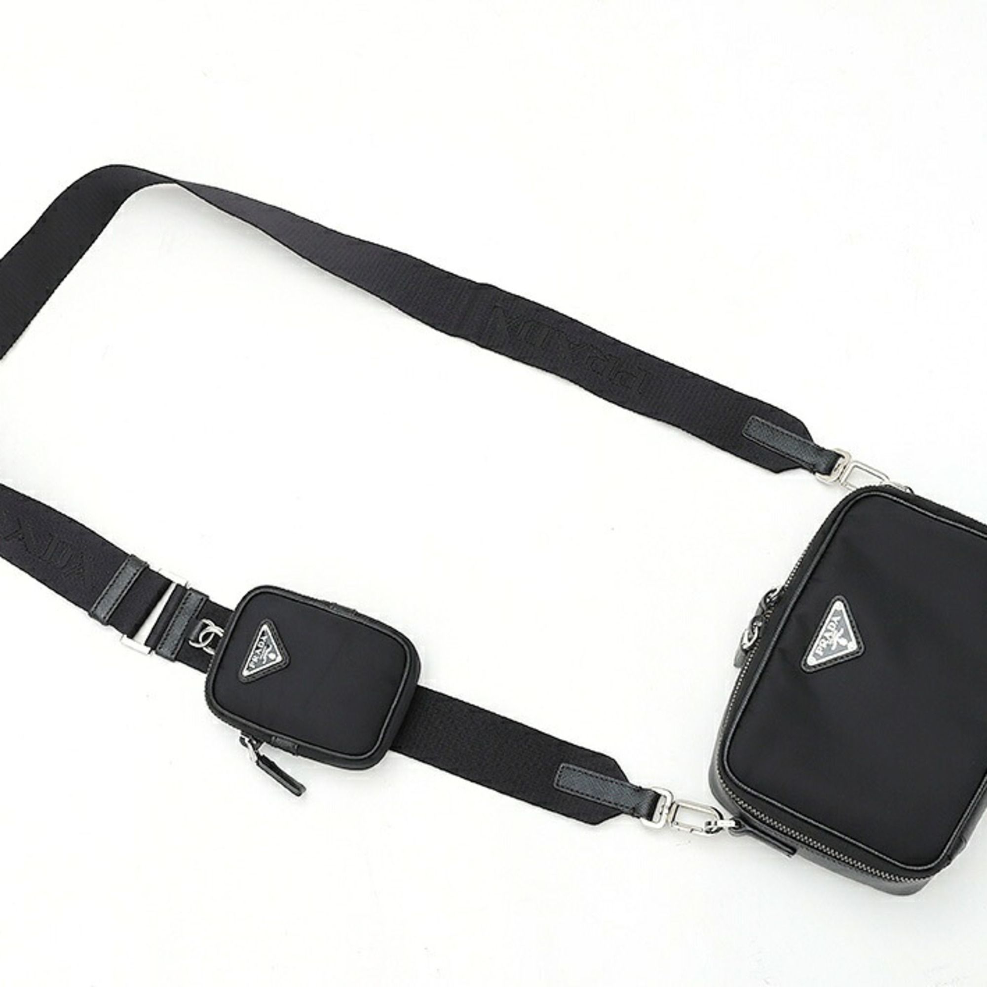 Nylon Leather Pouch Shoulder Bag (Pre-Owned) - Prada - Modalova