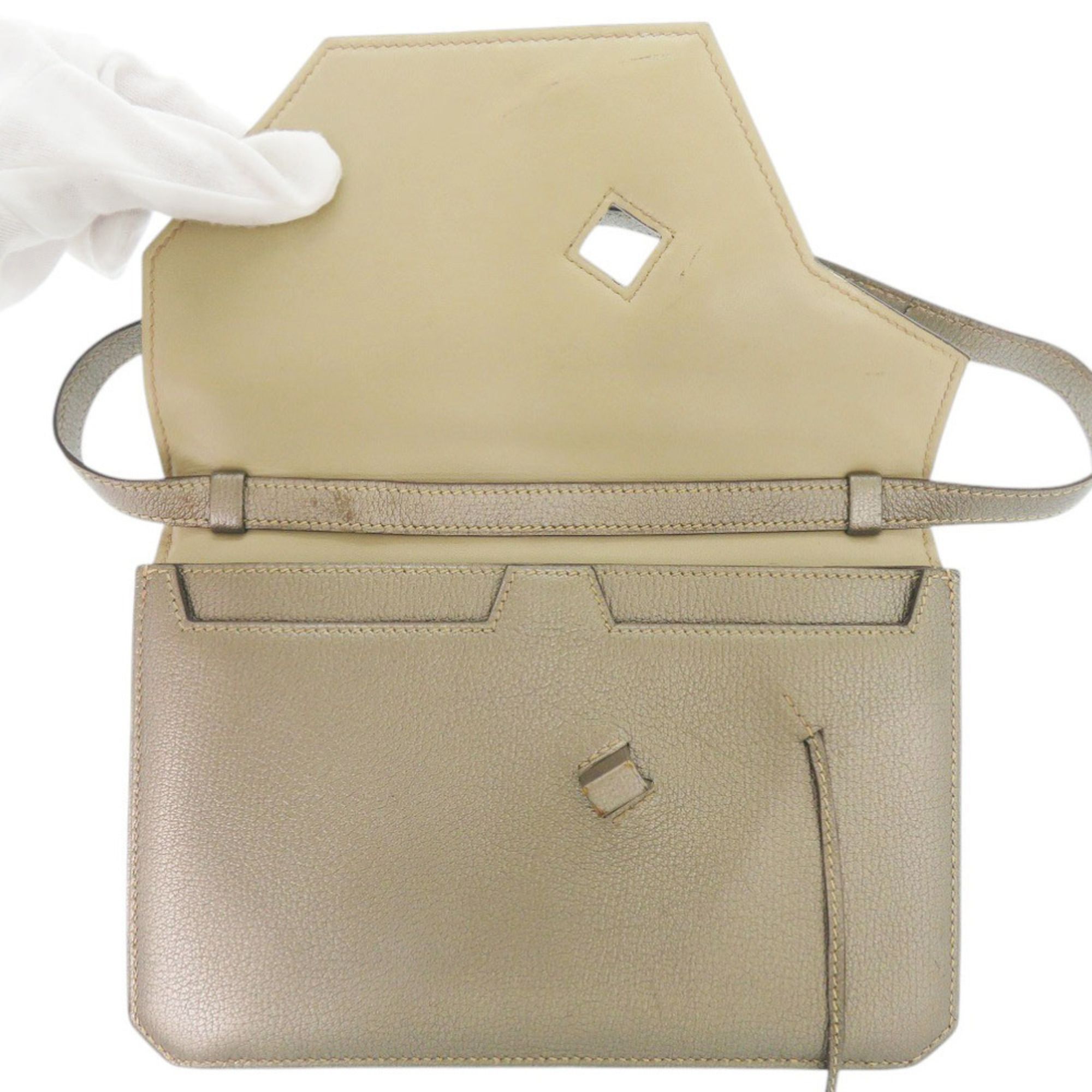Chevre Leather Shoulder Bag (Pre-Owned) - Hermes - Modalova