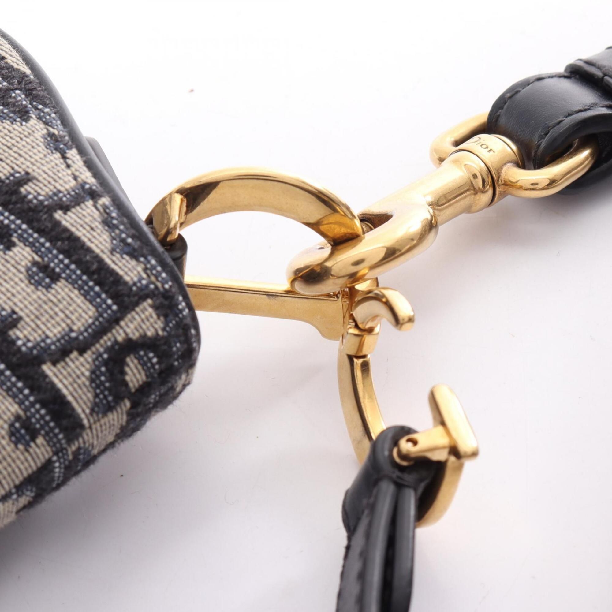 Canvas Leather Handbag Saddle Bag (Pre-Owned) - Christian Dior - Modalova