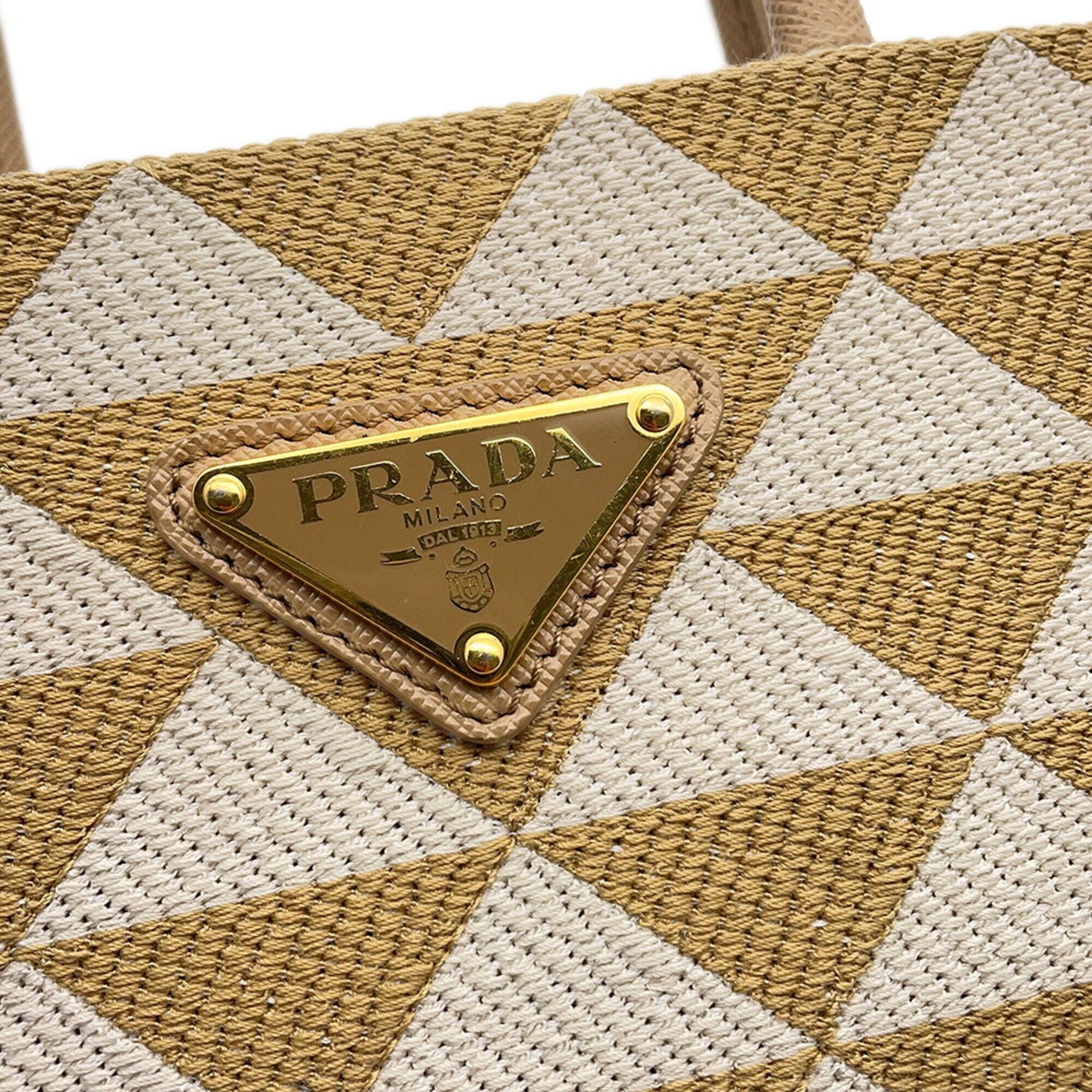 Canvas Leather Handbag Shoulder Bag (Pre-Owned) - Prada - Modalova