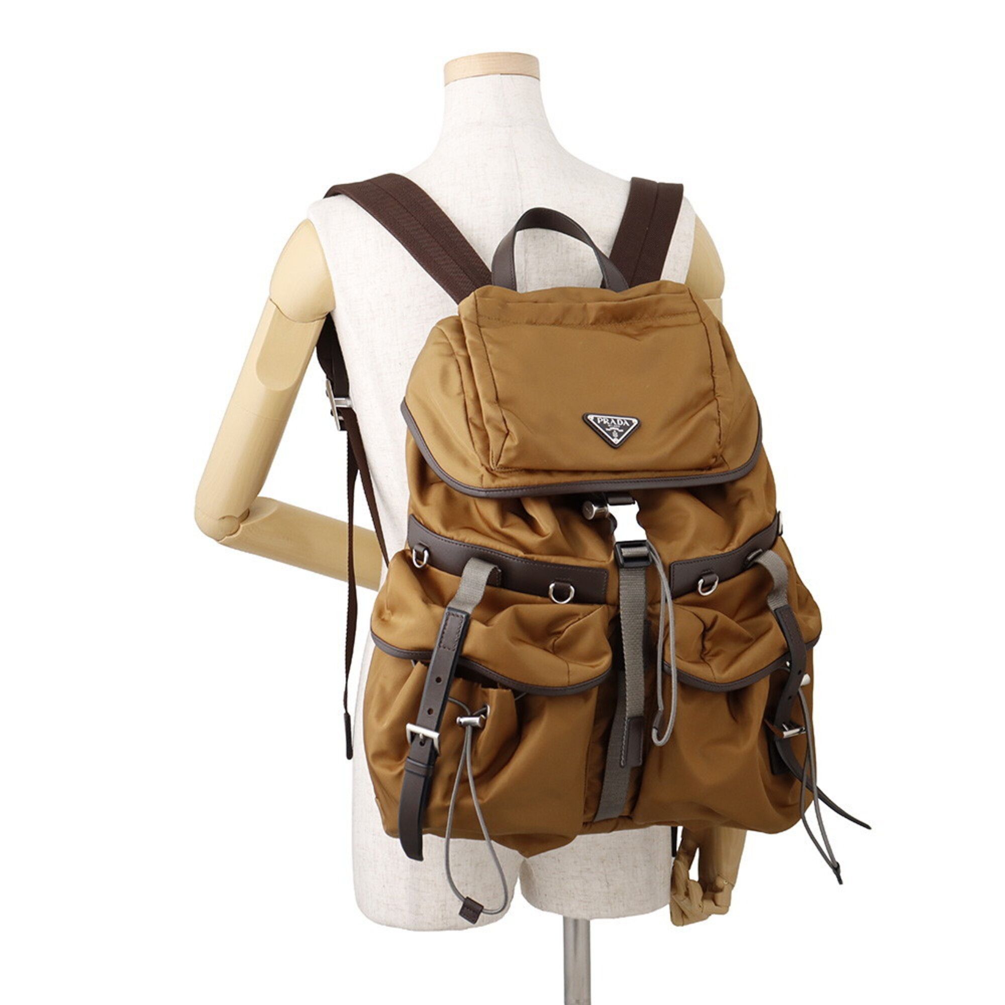 Nylon Leather Backpack (Pre-Owned) - Prada - Modalova