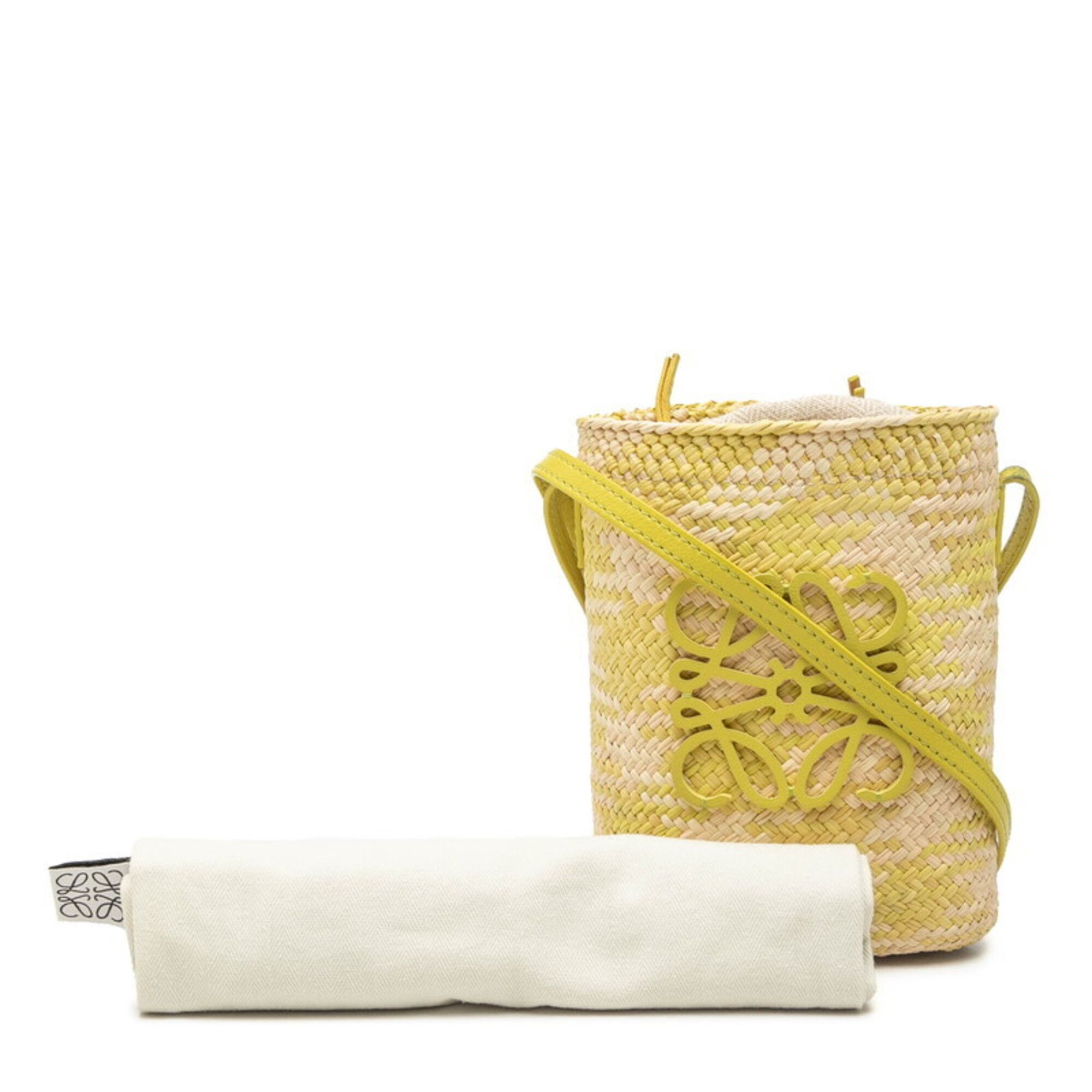 Raffia Leather Shoulder Bag (Pre-Owned) - Loewe - Modalova