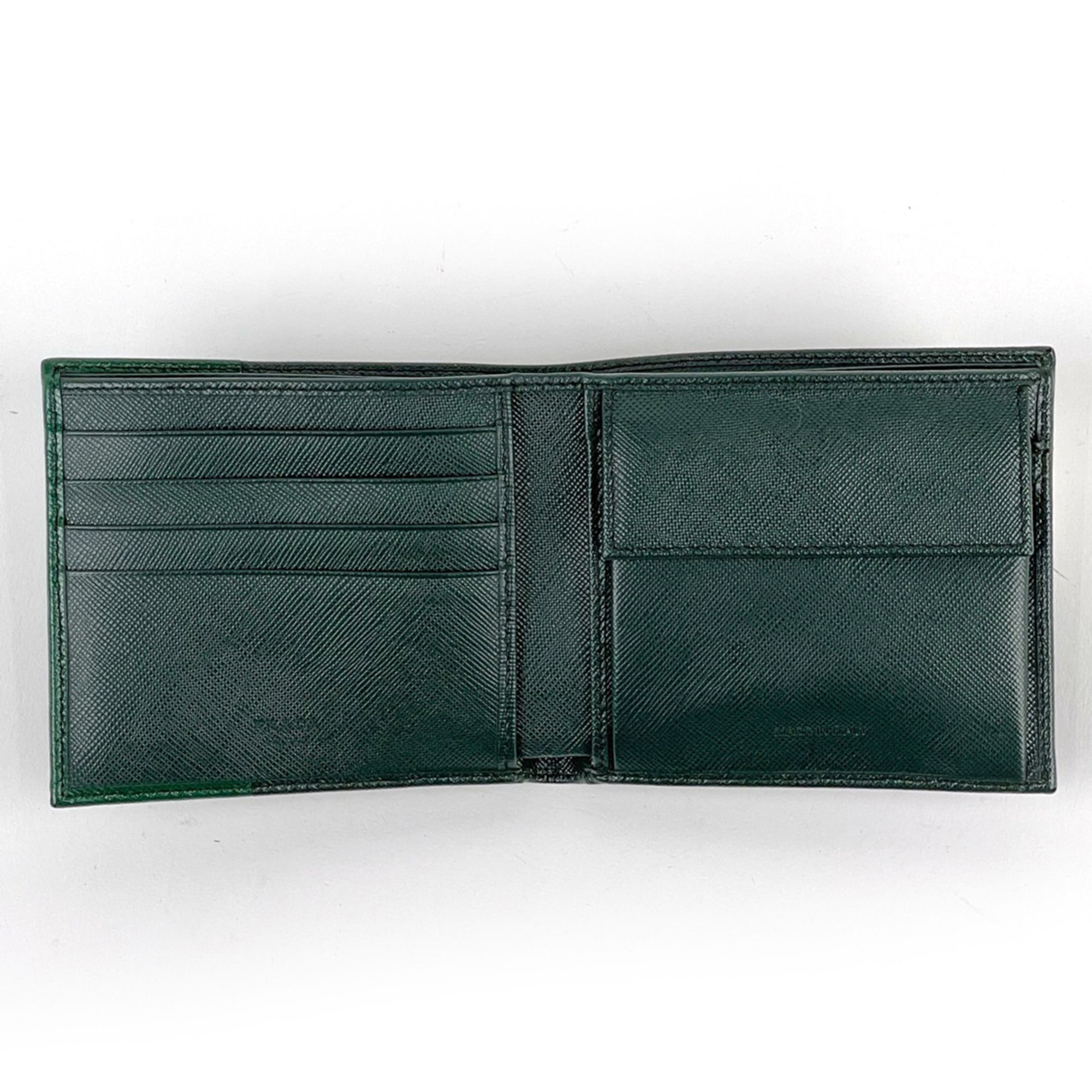 Saffiano Triangle Leather Wallet (Bi-Fold) (Pre-Owned) - Prada - Modalova