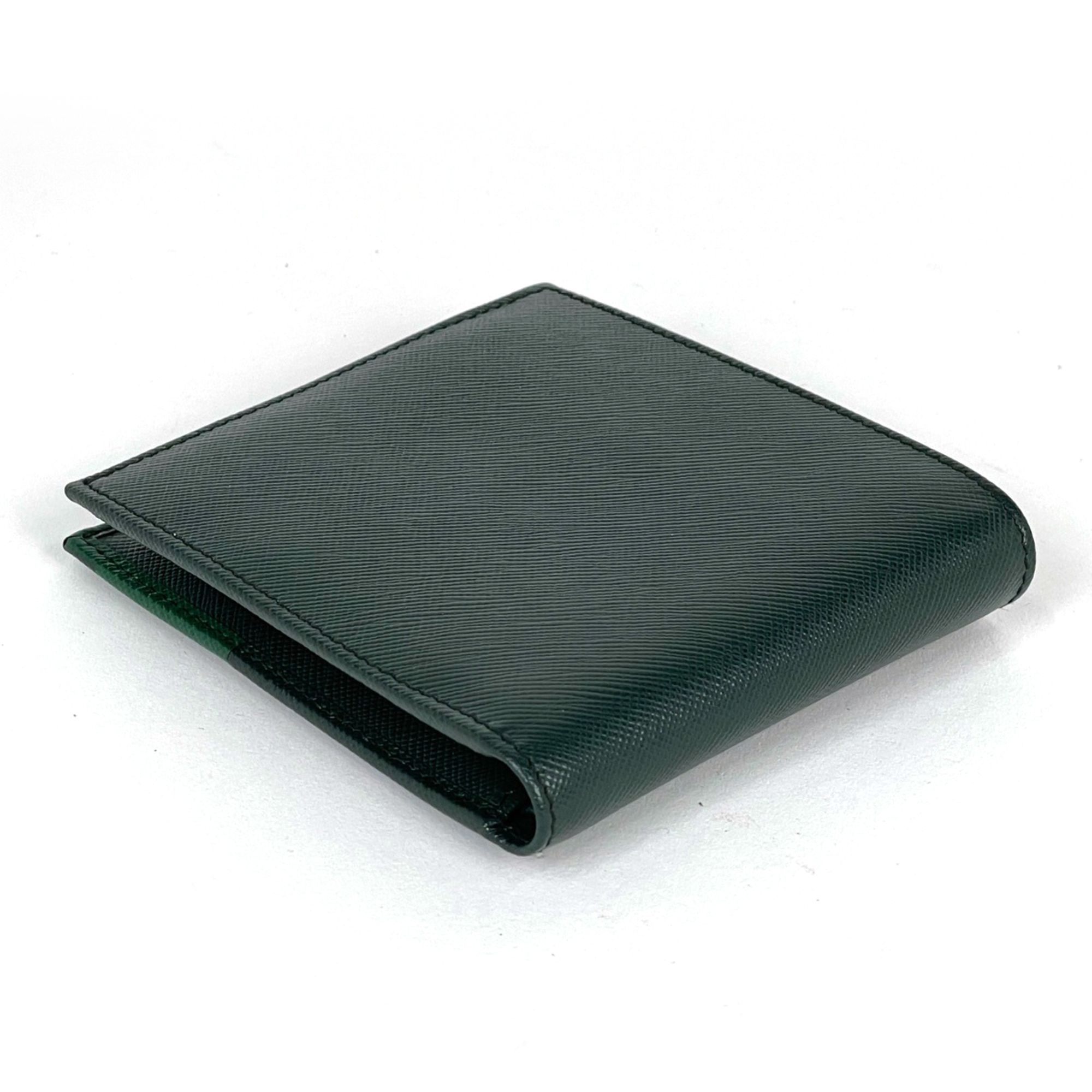 Saffiano Triangle Leather Wallet (Bi-Fold) (Pre-Owned) - Prada - Modalova
