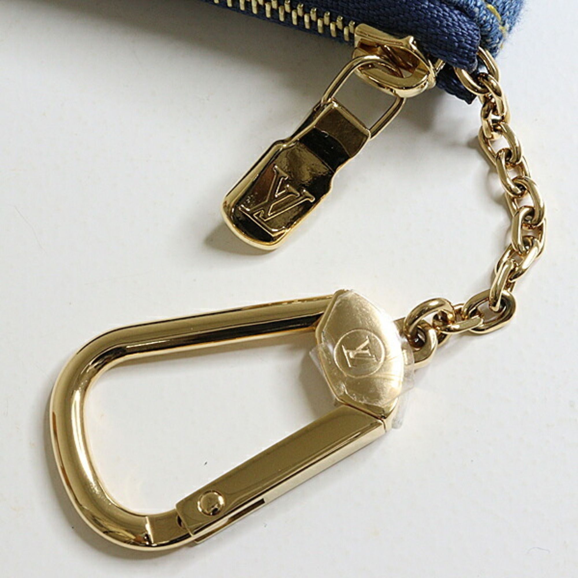 Monogram Denim Monogram Denim Coin Purse/Coin Case (Pre-Owned) - Louis Vuitton - Modalova