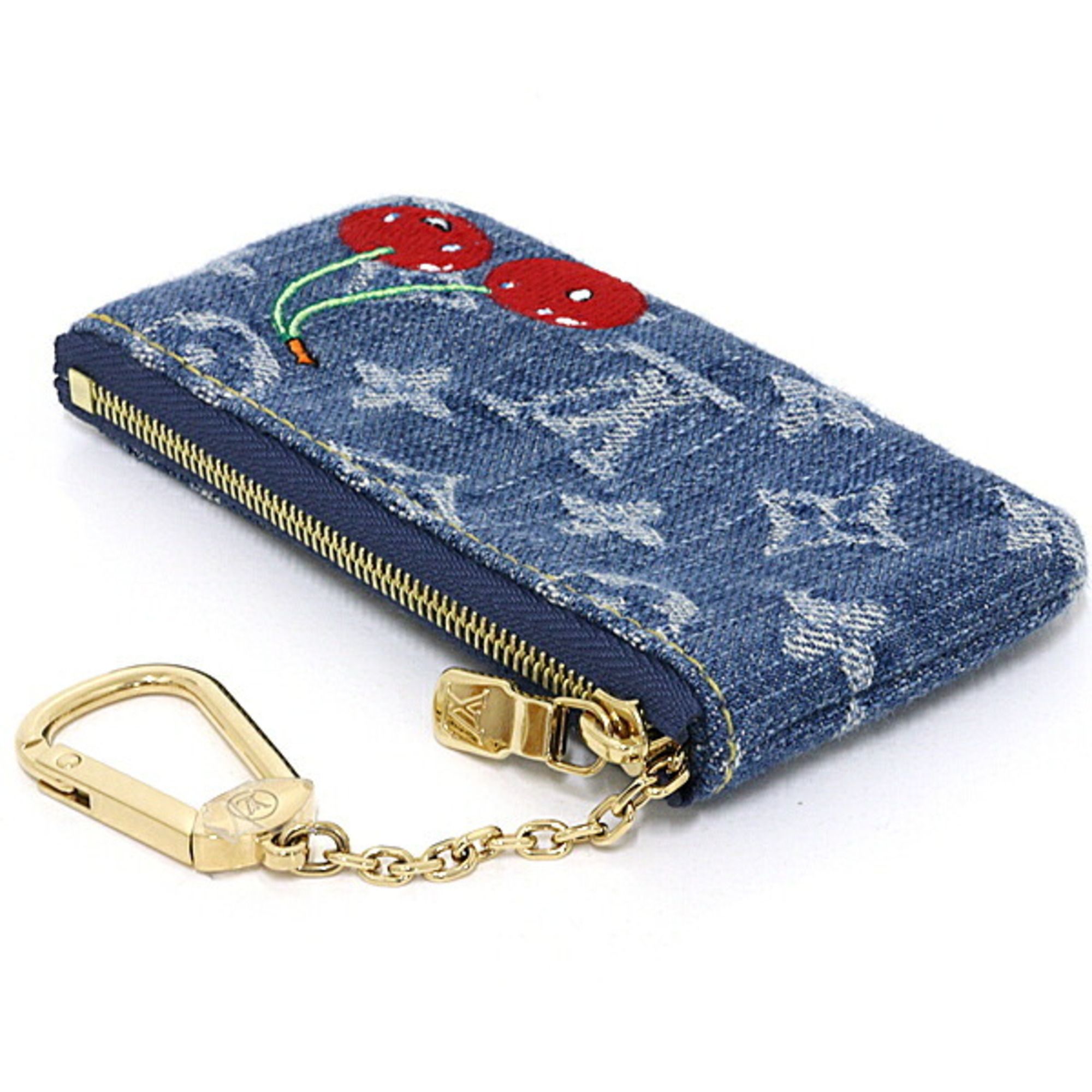 Monogram Denim Monogram Denim Coin Purse/Coin Case (Pre-Owned) - Louis Vuitton - Modalova