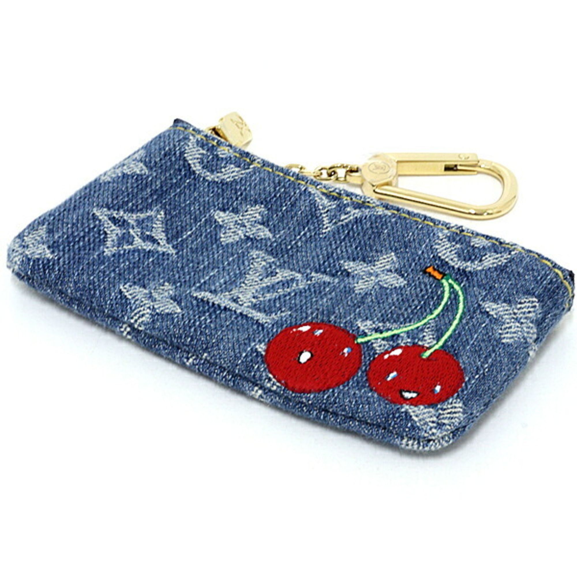 Monogram Denim Monogram Denim Coin Purse/Coin Case (Pre-Owned) - Louis Vuitton - Modalova