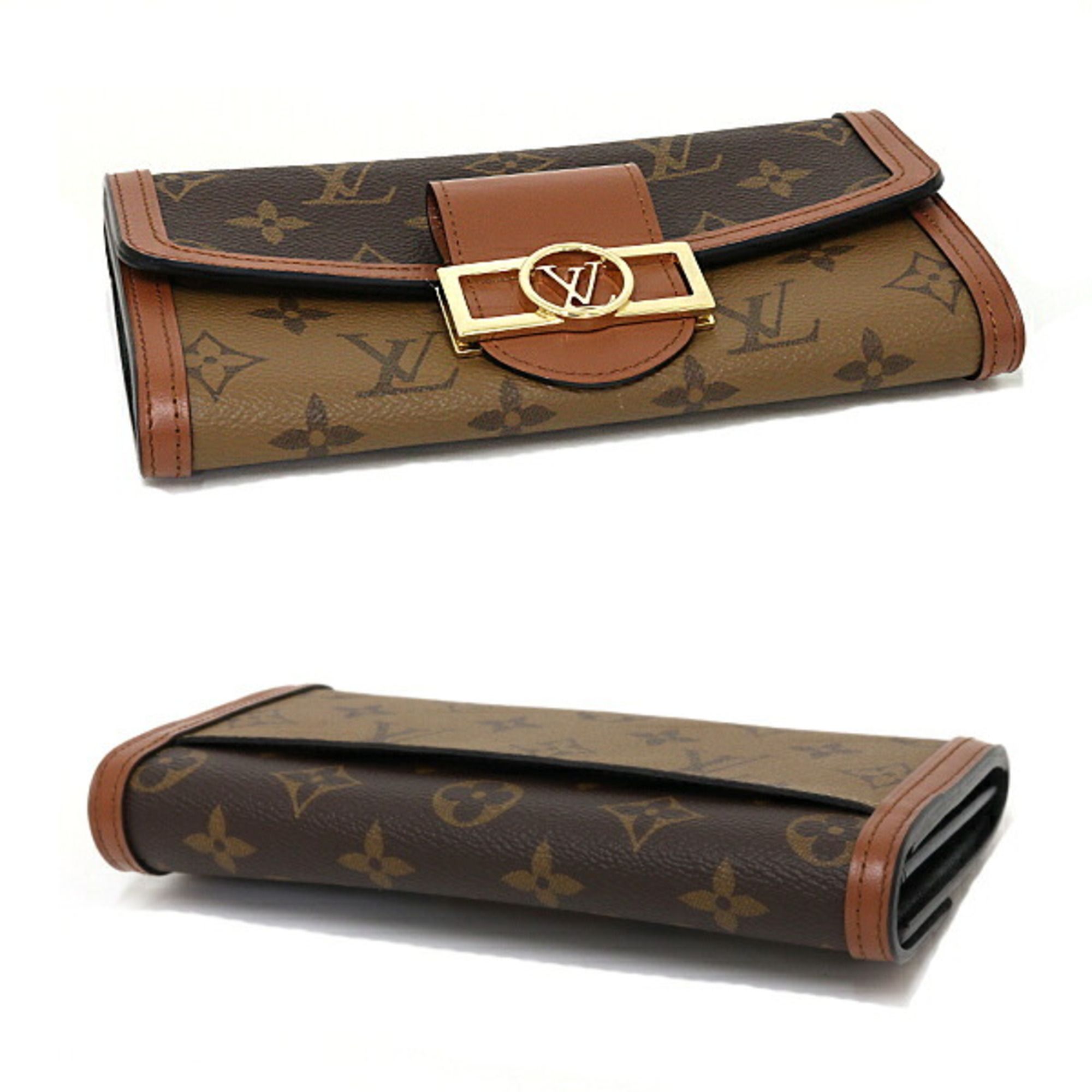 Light Monogram Monogram Reverse Leather Long Wallet (Bi-Fold) (Pre-Owned) - Louis Vuitton - Modalova
