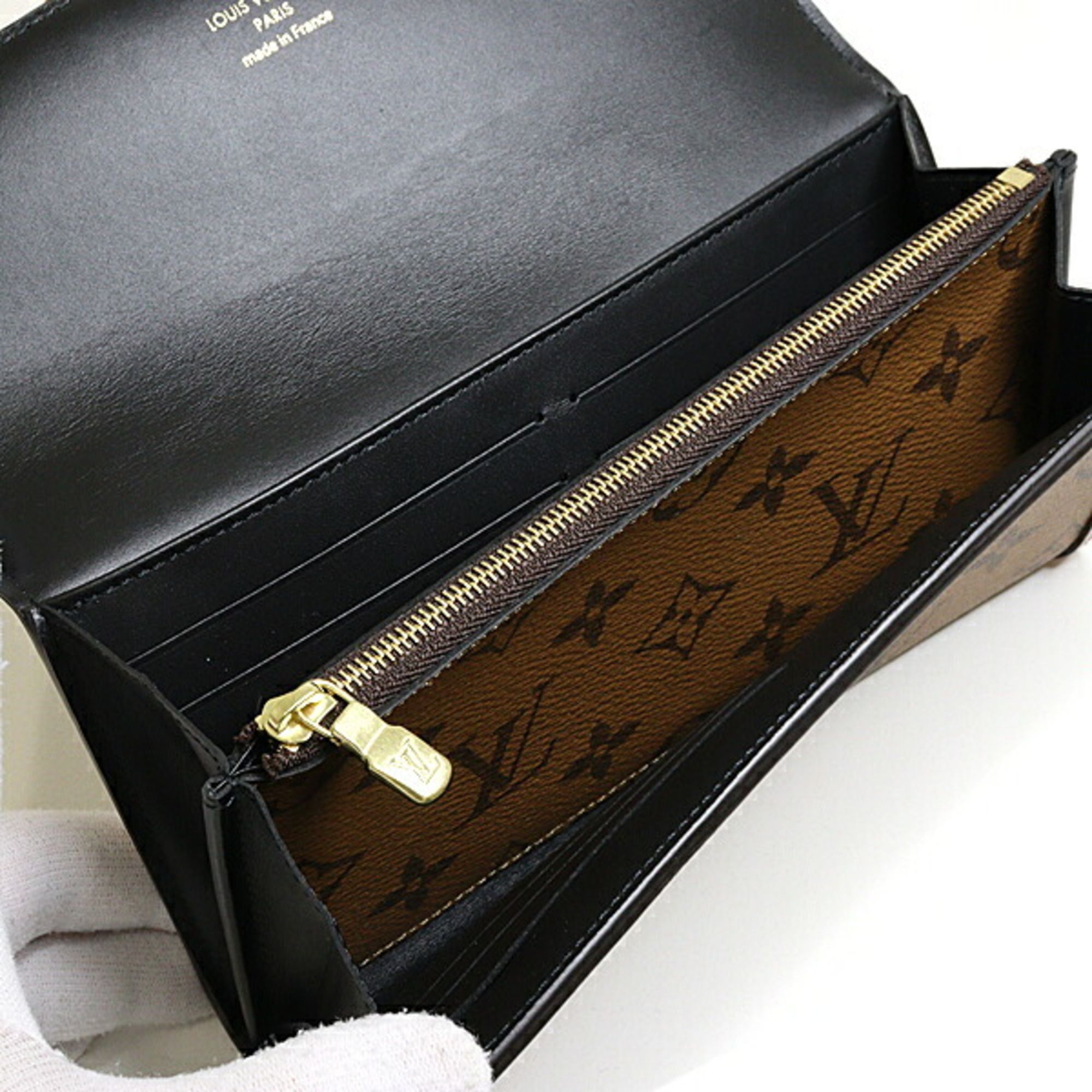 Light Monogram Monogram Reverse Leather Long Wallet (Bi-Fold) (Pre-Owned) - Louis Vuitton - Modalova