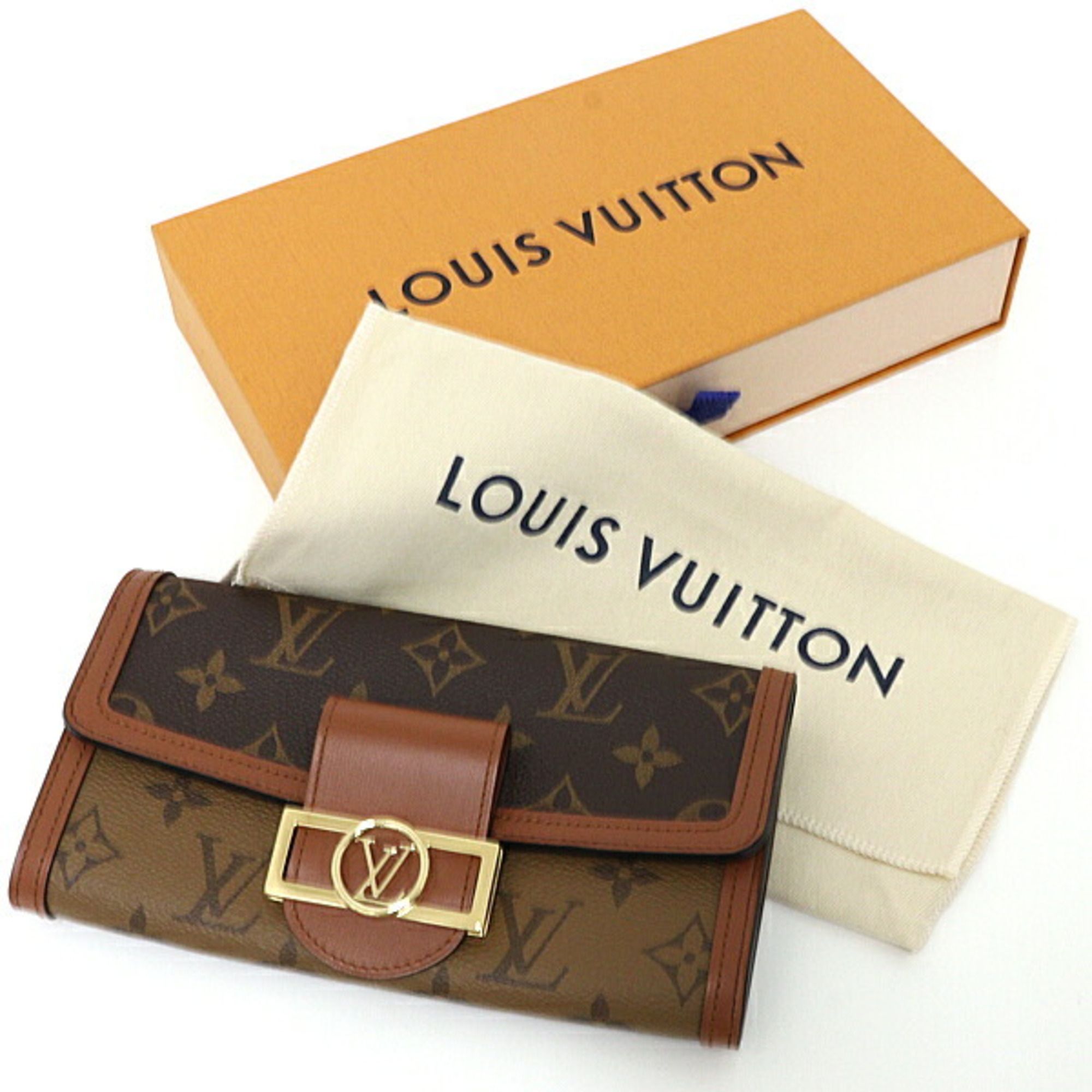 Light Monogram Monogram Reverse Leather Long Wallet (Bi-Fold) (Pre-Owned) - Louis Vuitton - Modalova