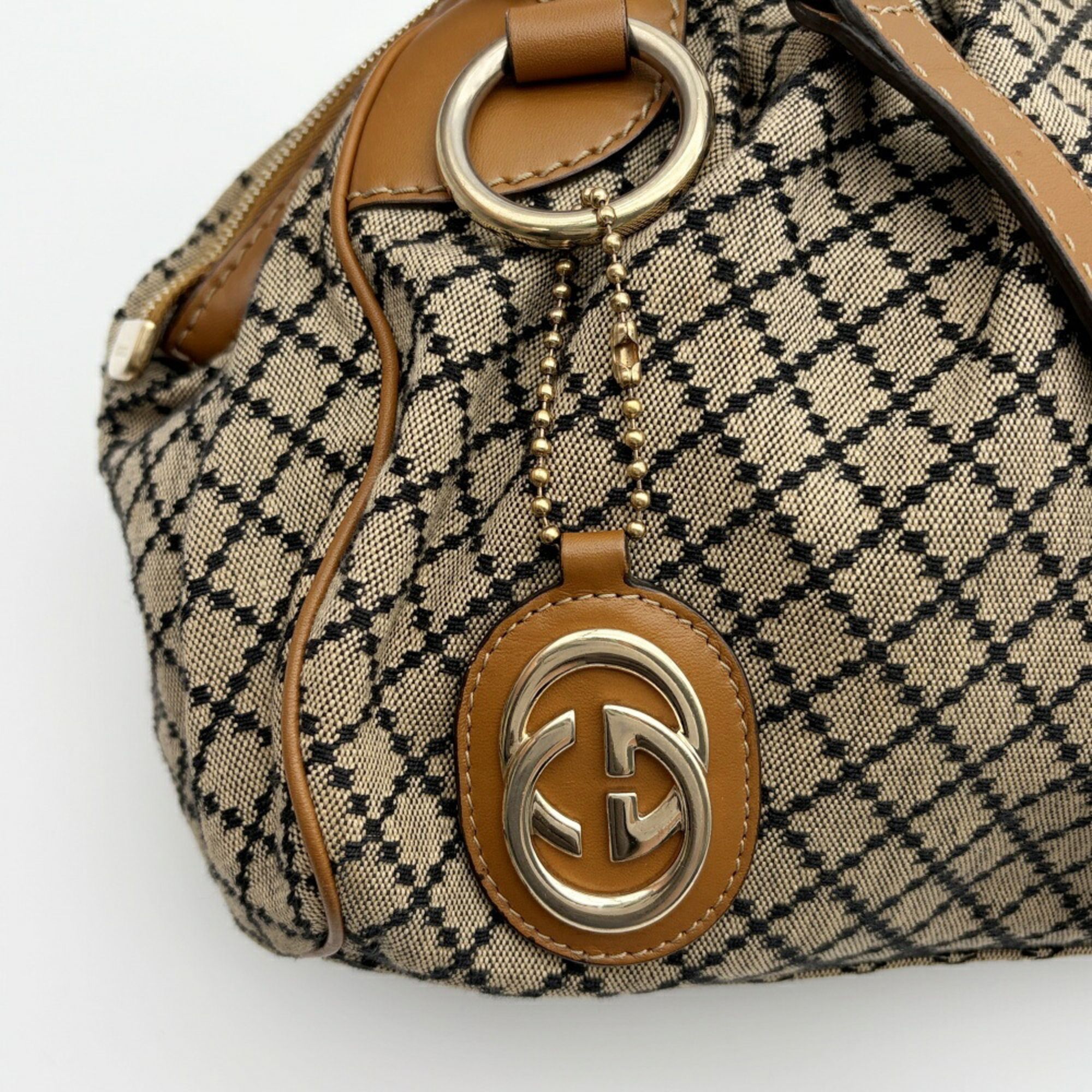 Canvas Leather Shoulder Bag (Pre-Owned) - Gucci - Modalova