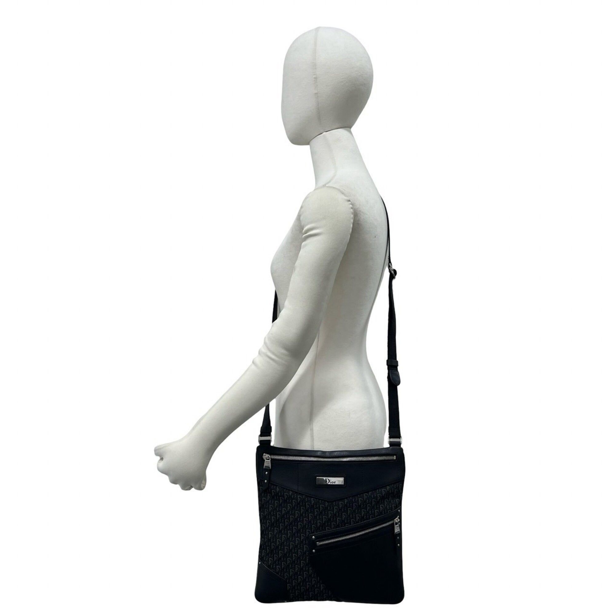 Leather Canvas Shoulder Bag (Pre-Owned) - Christian Dior - Modalova