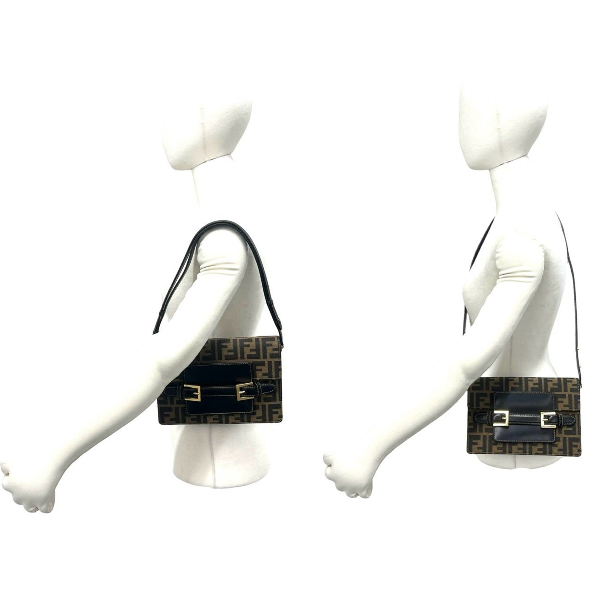 Canvas Leather Shoulder Bag (Pre-Owned) - Fendi - Modalova
