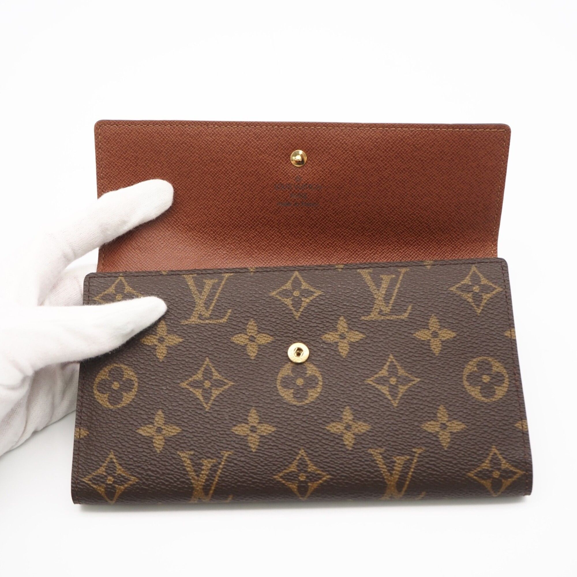 Coated Canvas Leather Long Wallet (Bi-Fold) (Pre-Owned) - Louis Vuitton - Modalova