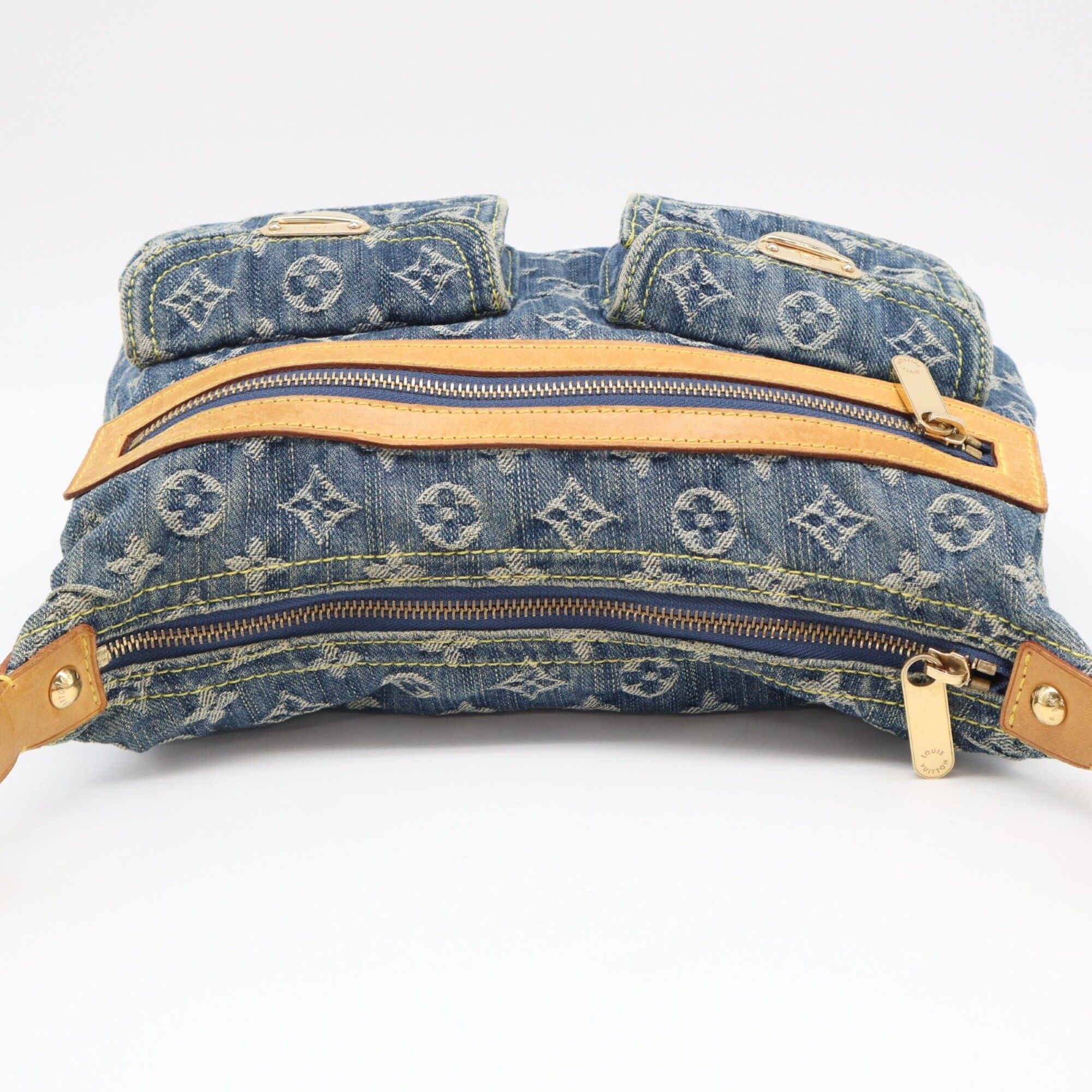 Monogram Denim Cotton Leather Shoulder Bag (Pre-Owned) - Louis Vuitton - Modalova