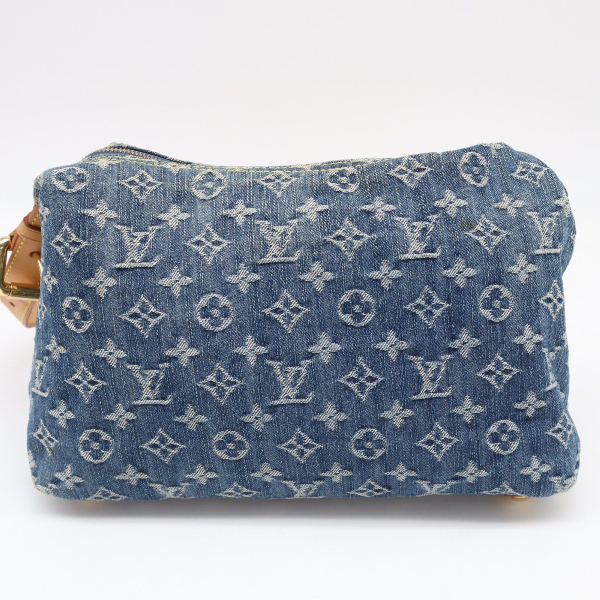 Monogram Denim Cotton Leather Shoulder Bag (Pre-Owned) - Louis Vuitton - Modalova