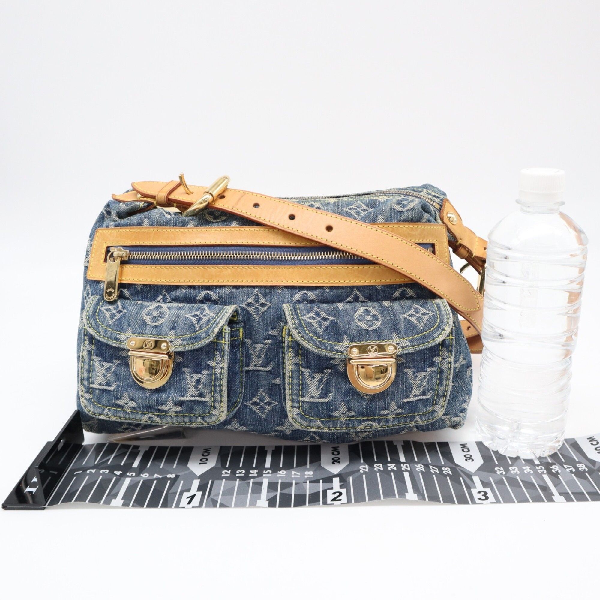 Monogram Denim Cotton Leather Shoulder Bag (Pre-Owned) - Louis Vuitton - Modalova