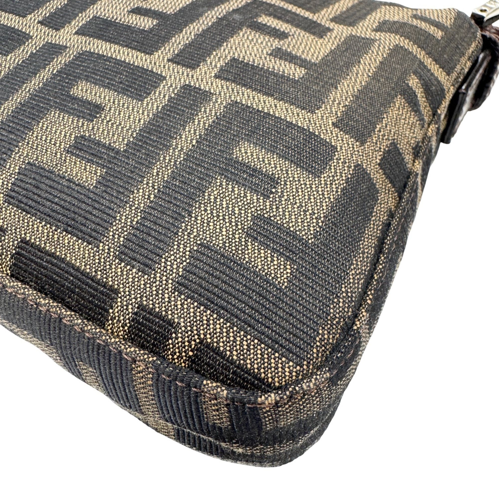 Zucca Canvas Leather Handbag Pouch (Pre-Owned) - Fendi - Modalova