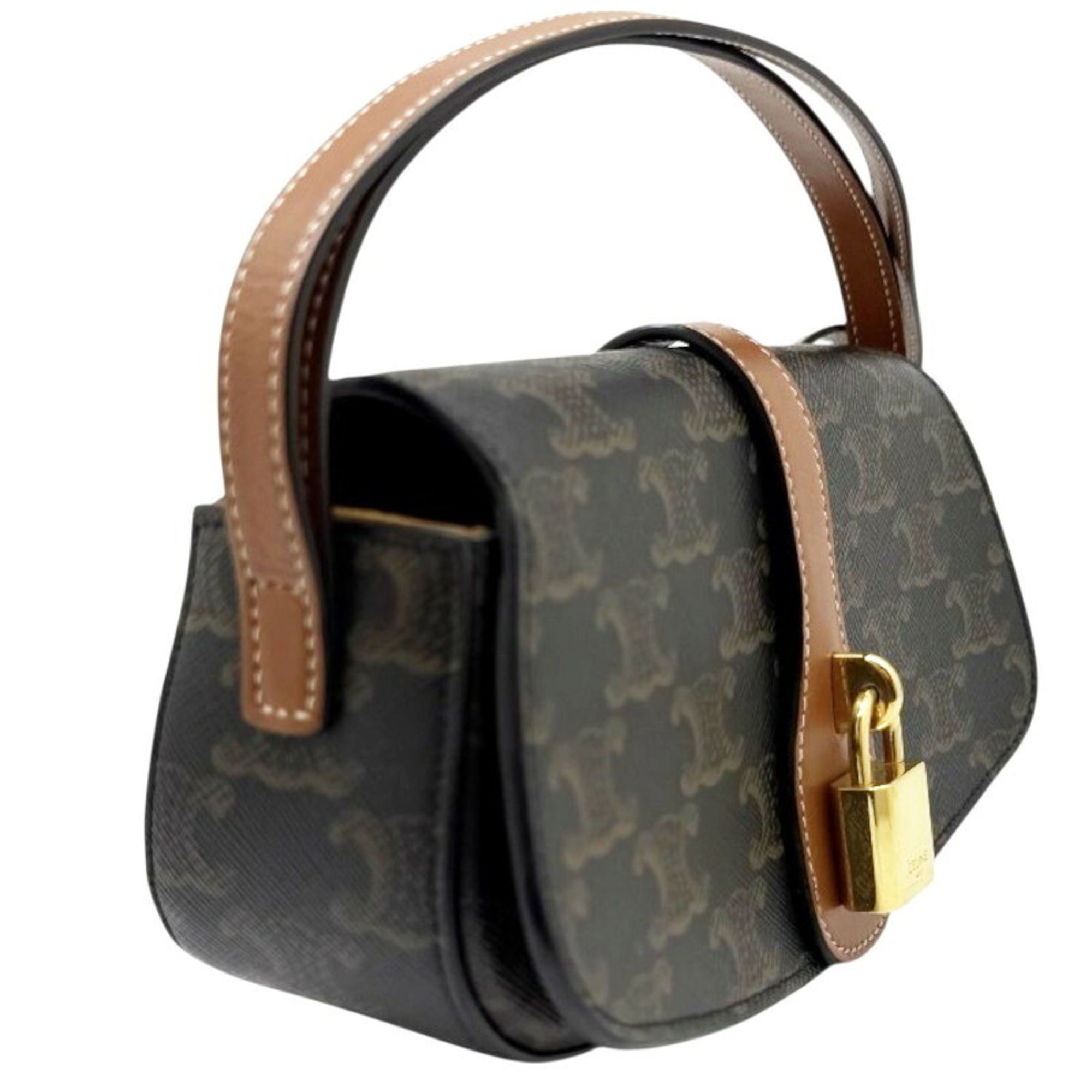 Coated Canvas Leather Handbag Shoulder Bag (Pre-Owned) - Celine - Modalova