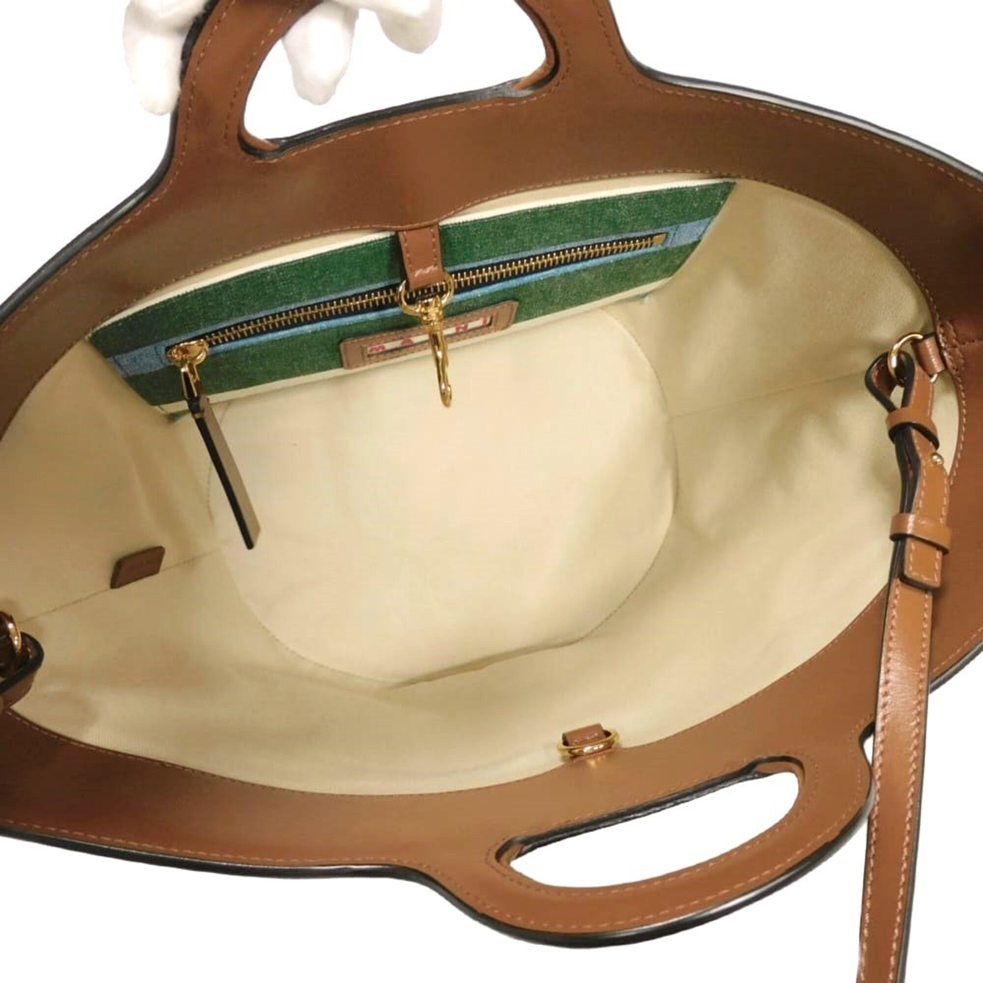 Cotton Canvas Basket Handbag (Pre-Owned) - Marni - Modalova