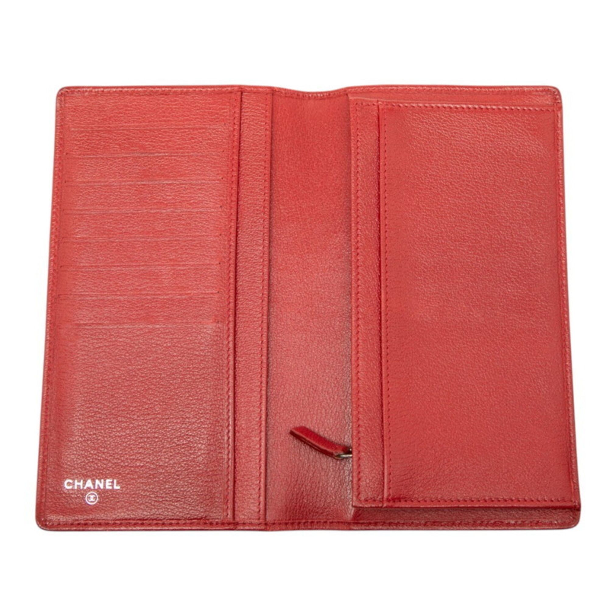 Leather Long Wallet (Bi-Fold) (Pre-Owned) - Chanel - Modalova