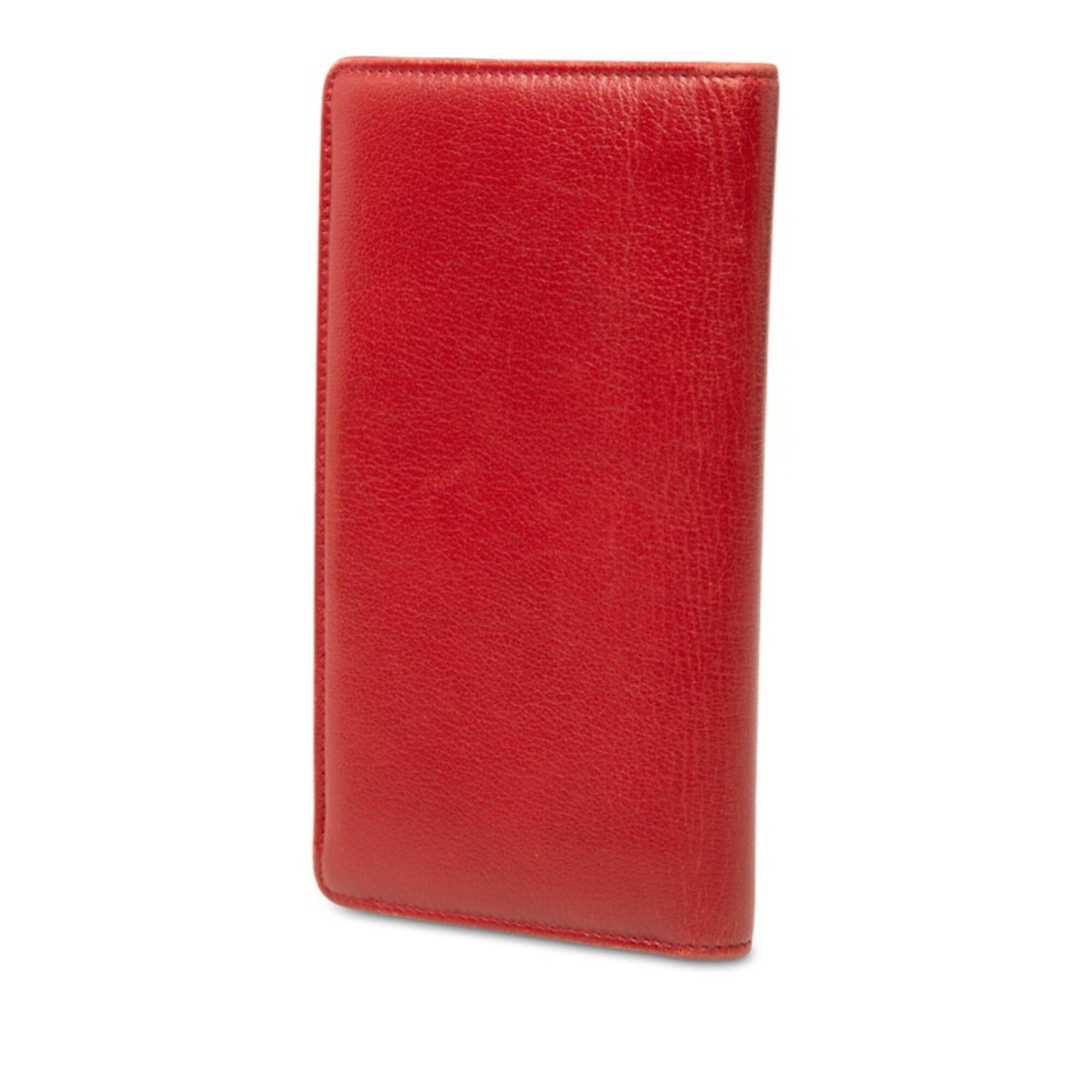 Leather Long Wallet (Bi-Fold) (Pre-Owned) - Chanel - Modalova