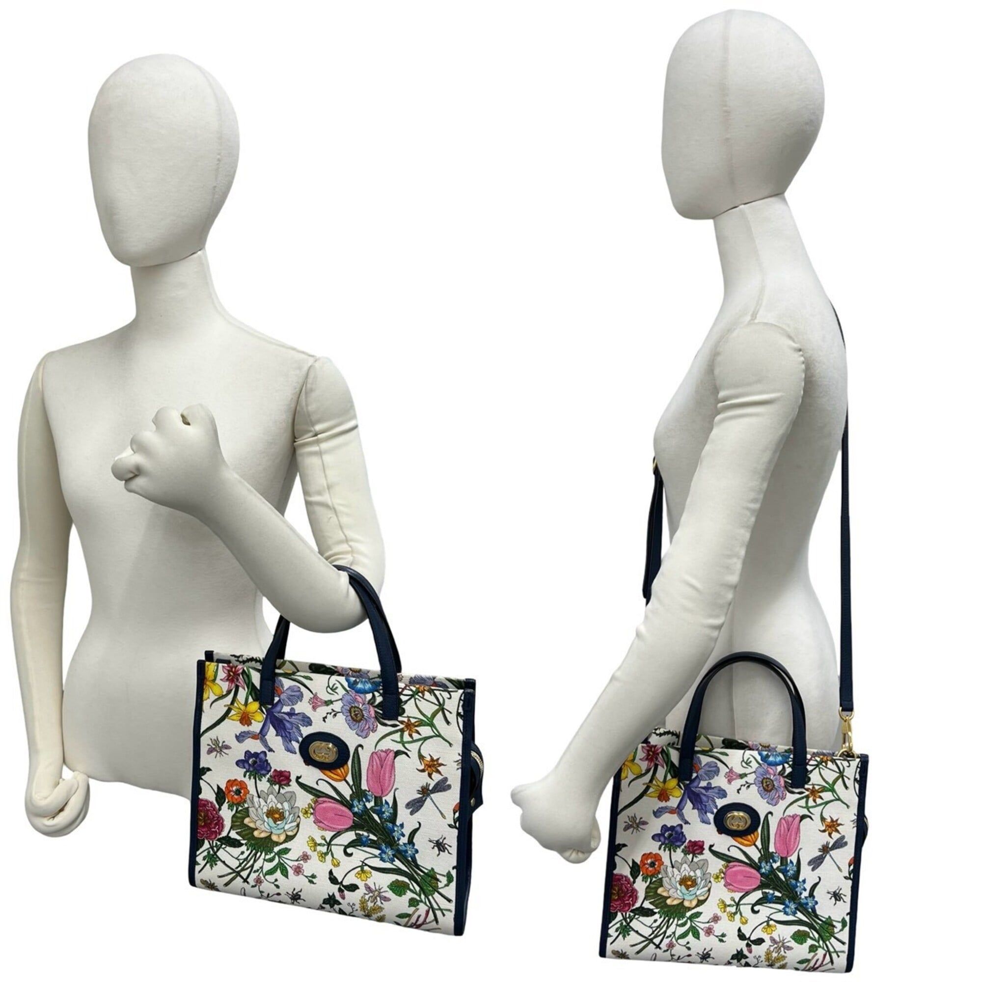 Canvas Leather Handbag Shoulder Bag (Pre-Owned) - Gucci - Modalova