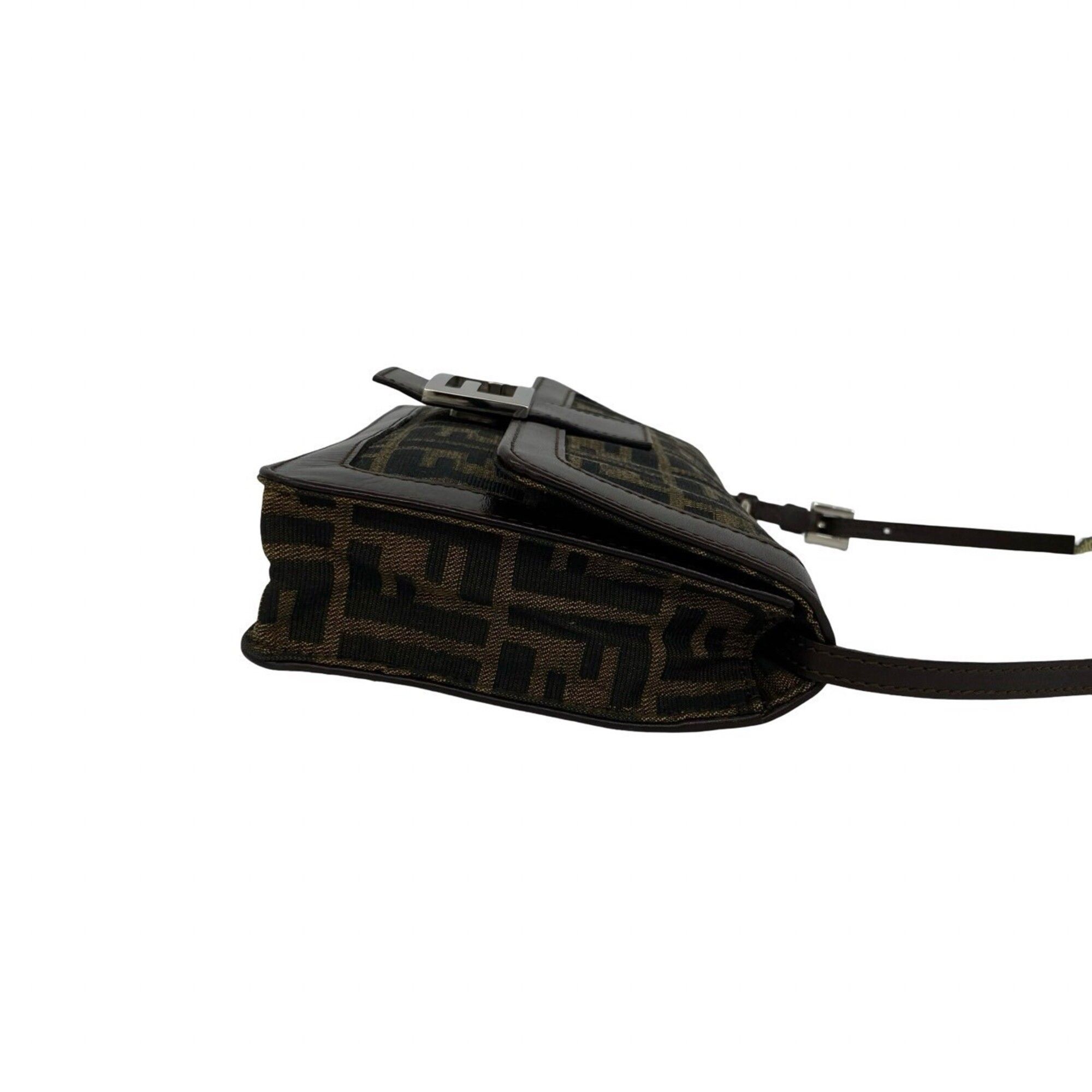 Leather Canvas Shoulder Bag (Pre-Owned) - Fendi - Modalova