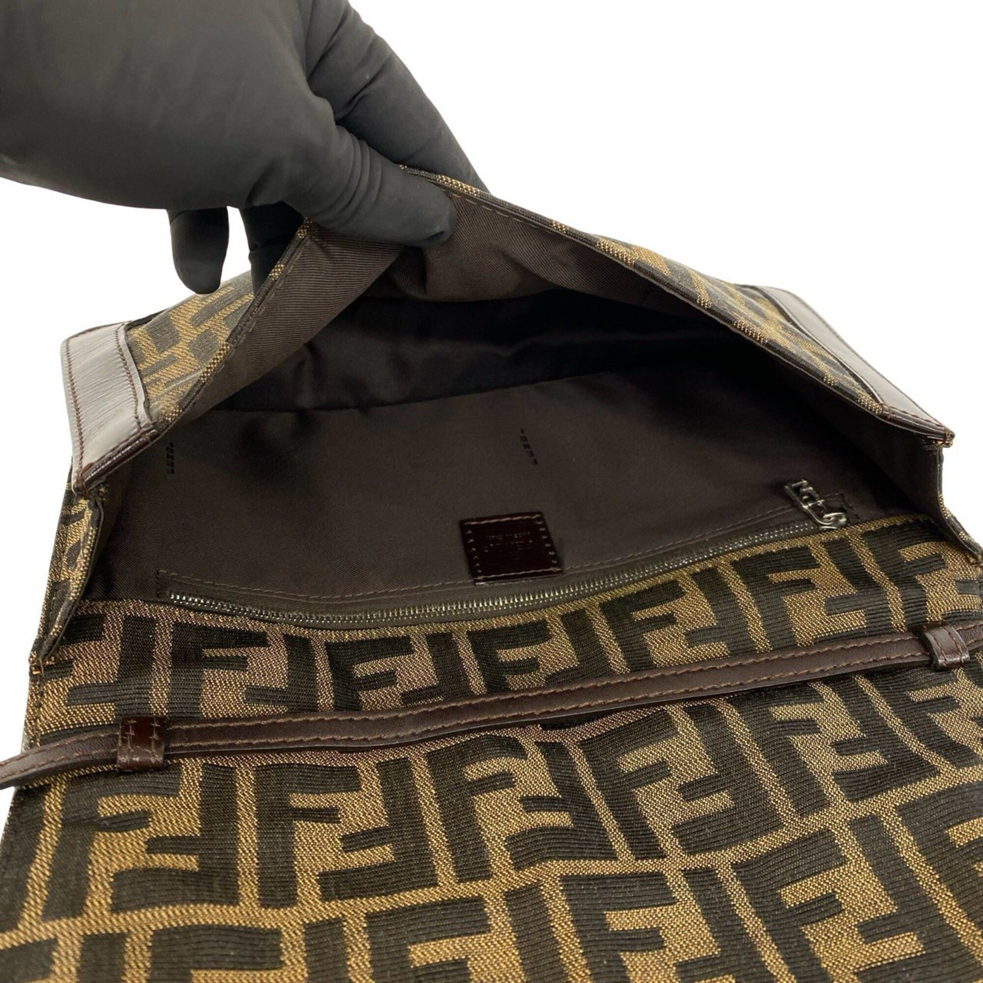 Leather Canvas Shoulder Bag (Pre-Owned) - Fendi - Modalova