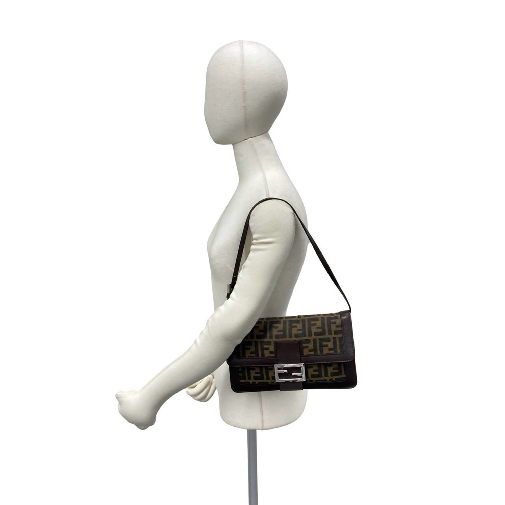 Leather Canvas Shoulder Bag (Pre-Owned) - Fendi - Modalova