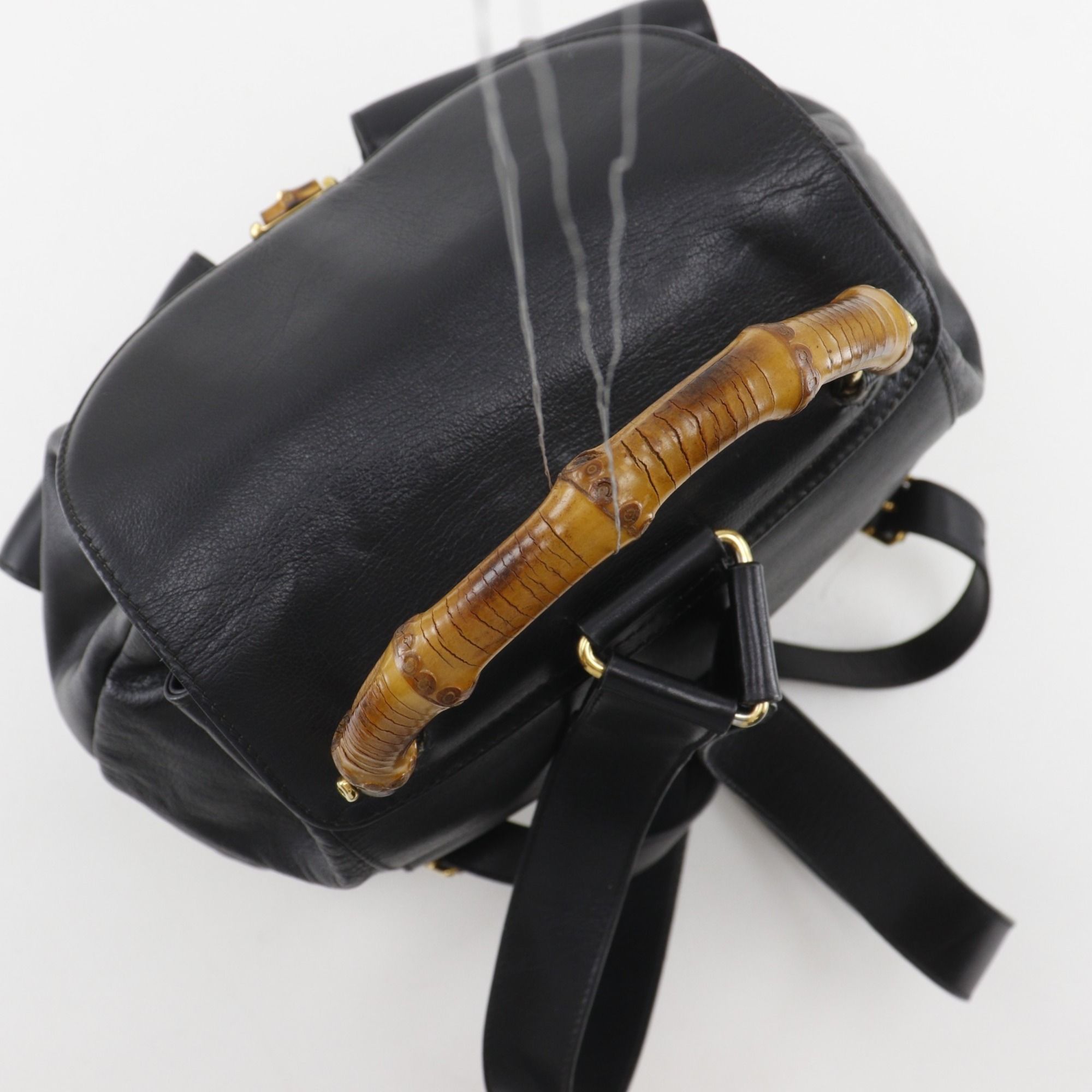 Bamboo Leather Backpack (Pre-Owned) - Gucci - Modalova