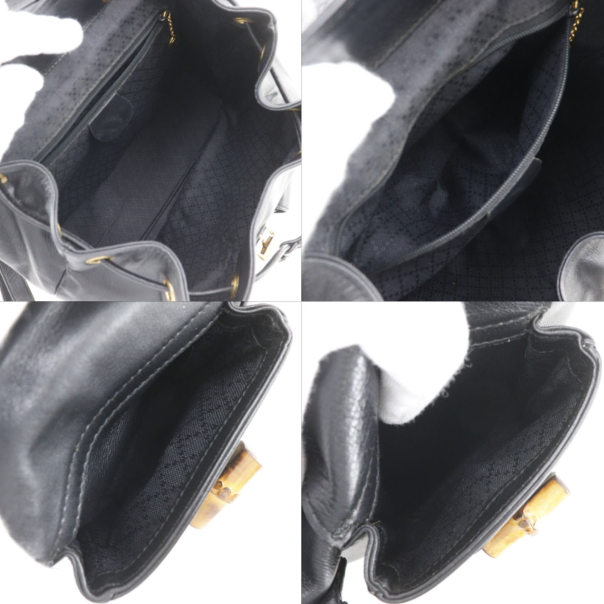 Bamboo Leather Backpack (Pre-Owned) - Gucci - Modalova