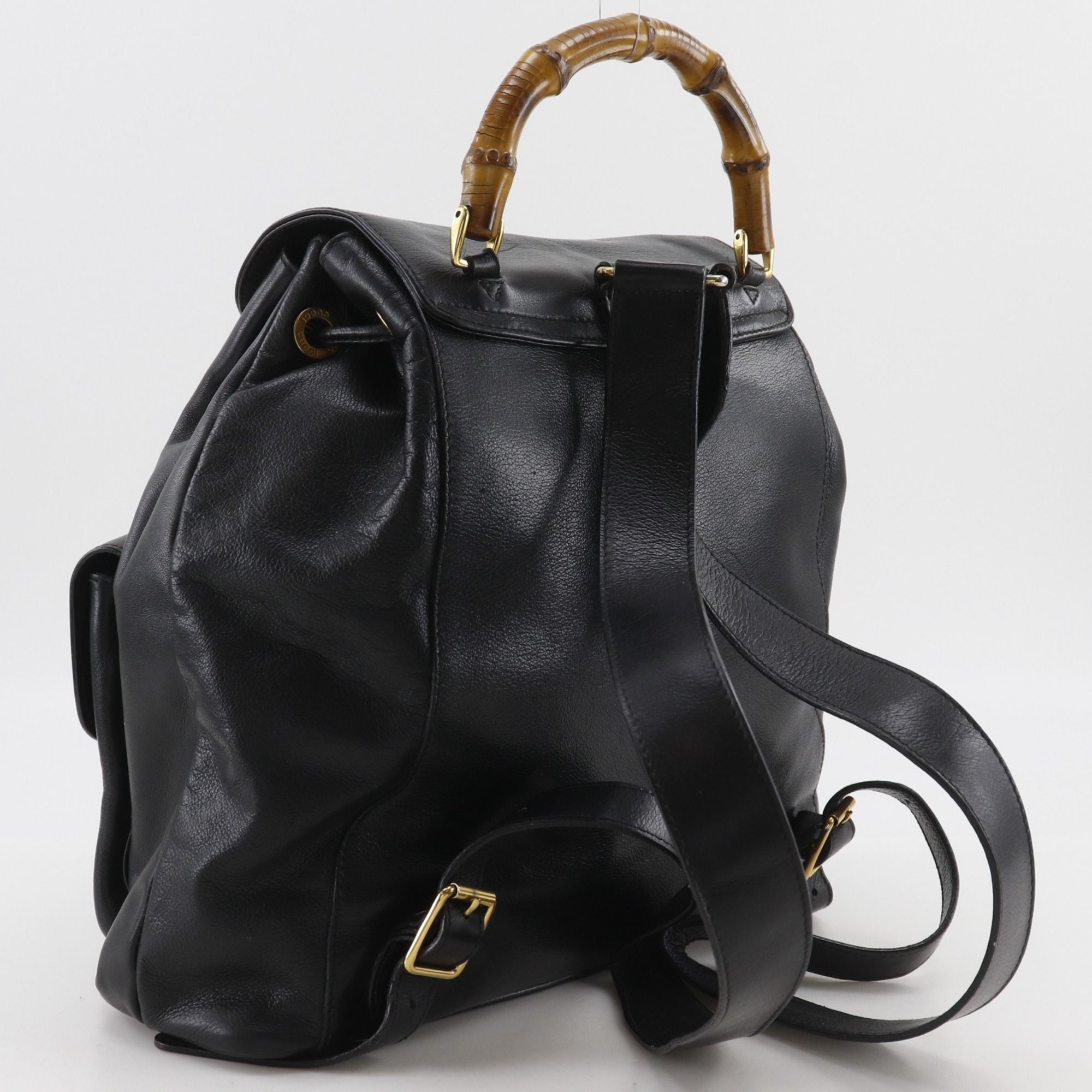 Bamboo Leather Backpack (Pre-Owned) - Gucci - Modalova
