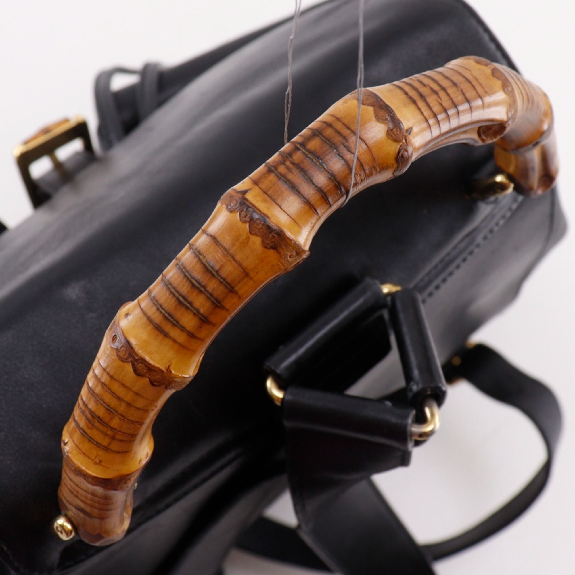 Bamboo Leather Backpack (Pre-Owned) - Gucci - Modalova