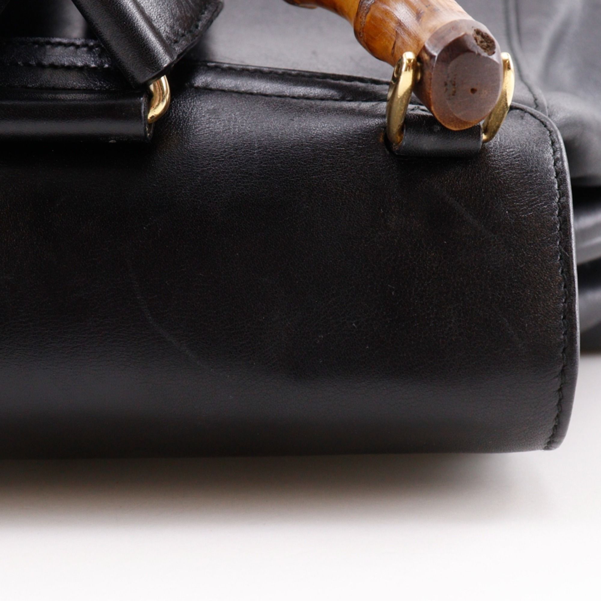 Bamboo Leather Backpack (Pre-Owned) - Gucci - Modalova