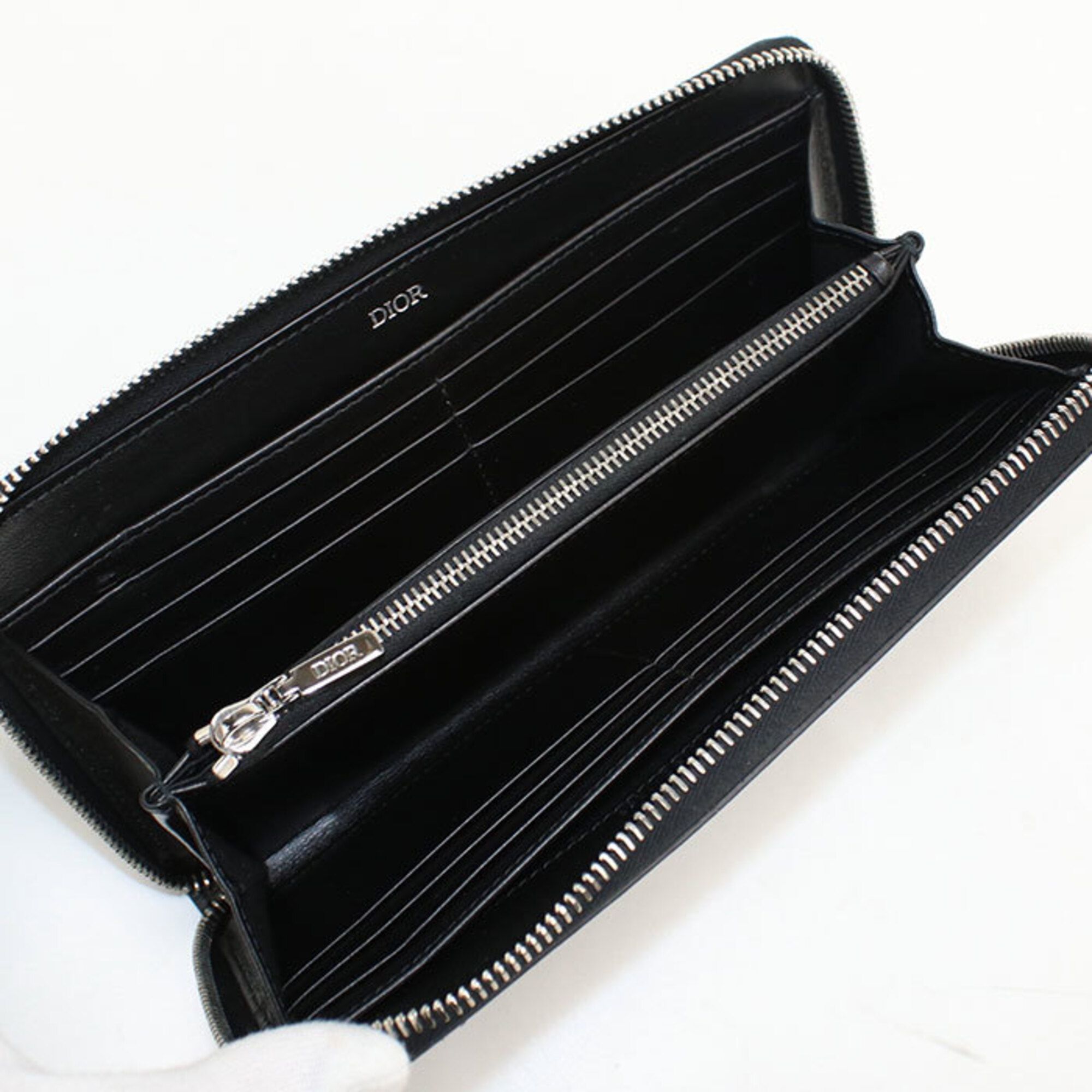 Leather Long Wallet (Bi-Fold) (Pre-Owned) - Christian Dior - Modalova