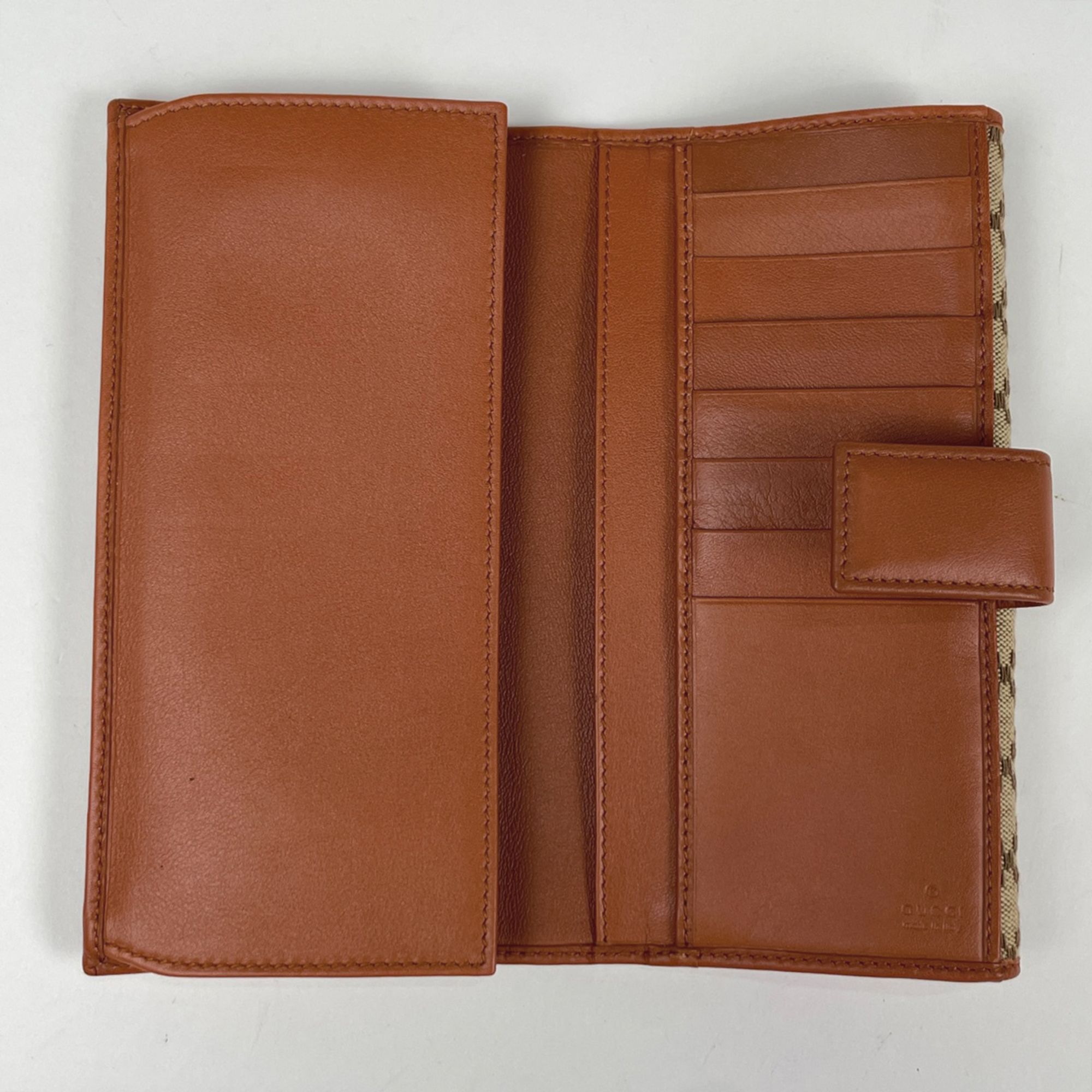 Canvas Leather Long Wallet (Bi-Fold) (Pre-Owned) - Gucci - Modalova