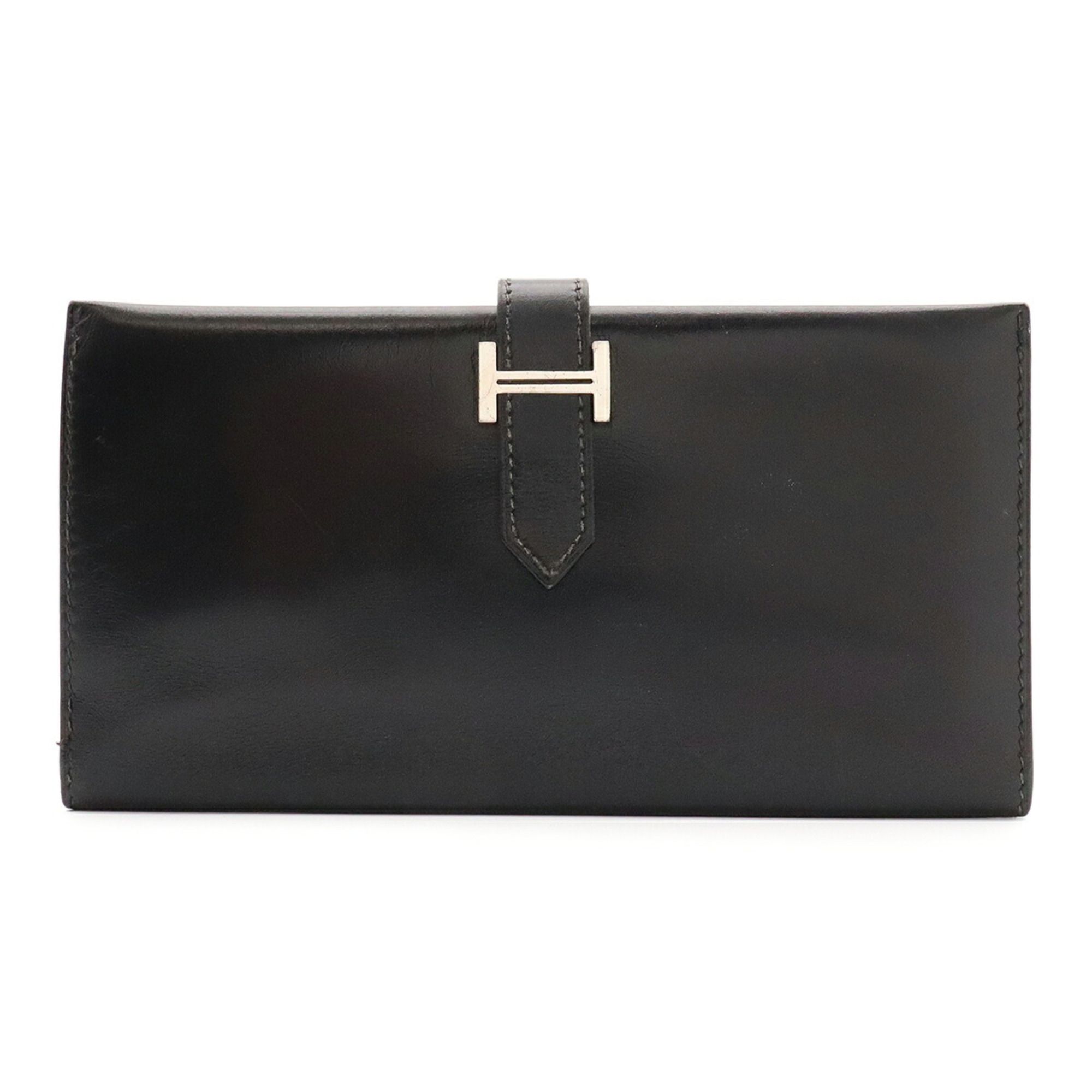Box Calf Leather Long Wallet (Bi-Fold) (Pre-Owned) - Hermes - Modalova