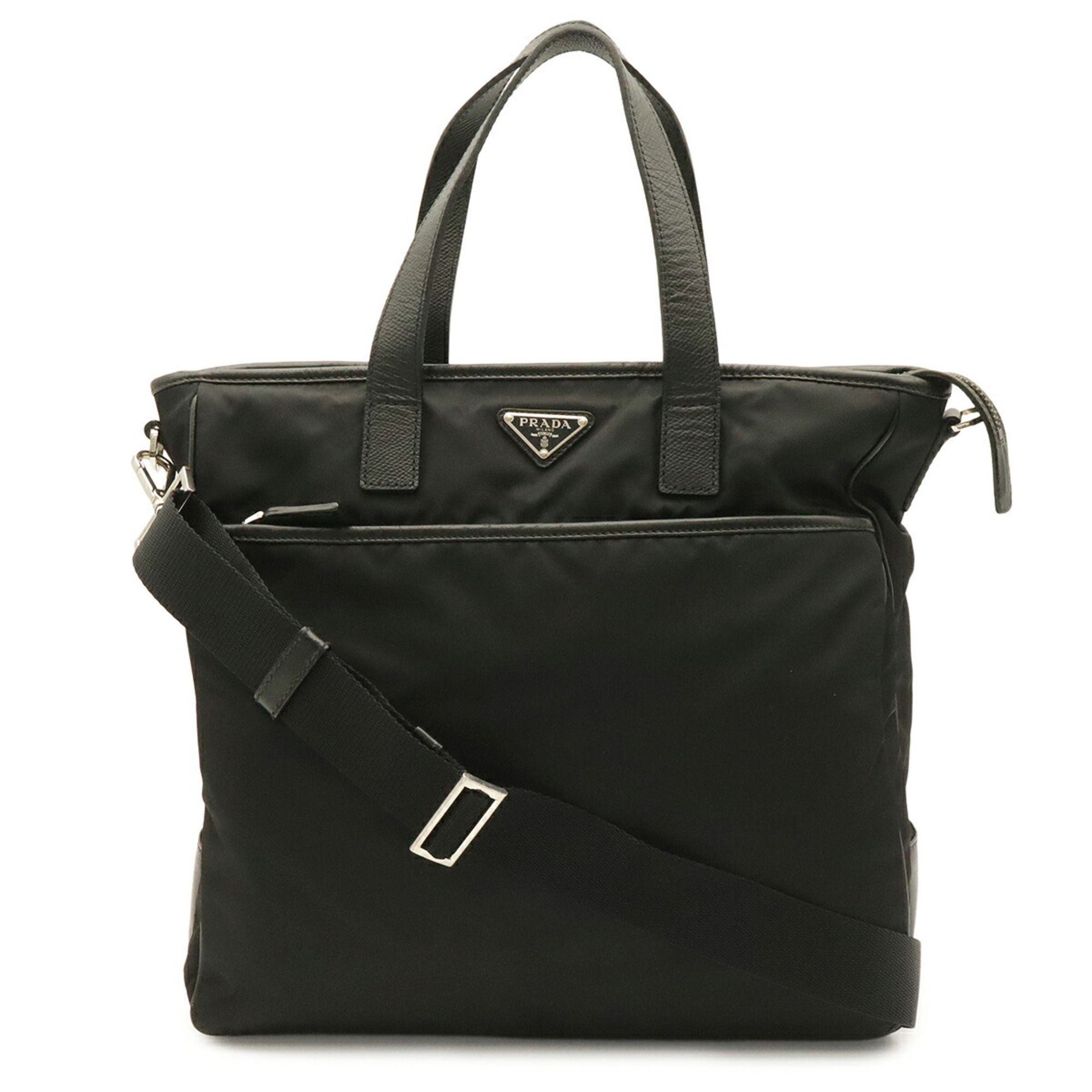 Nylon Leather Handbag Shoulder Bag Tote Bag (Pre-Owned) - Prada - Modalova