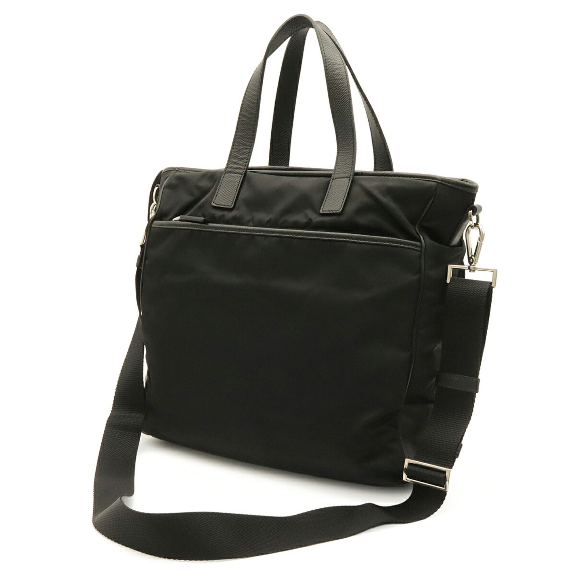 Nylon Leather Handbag Shoulder Bag Tote Bag (Pre-Owned) - Prada - Modalova