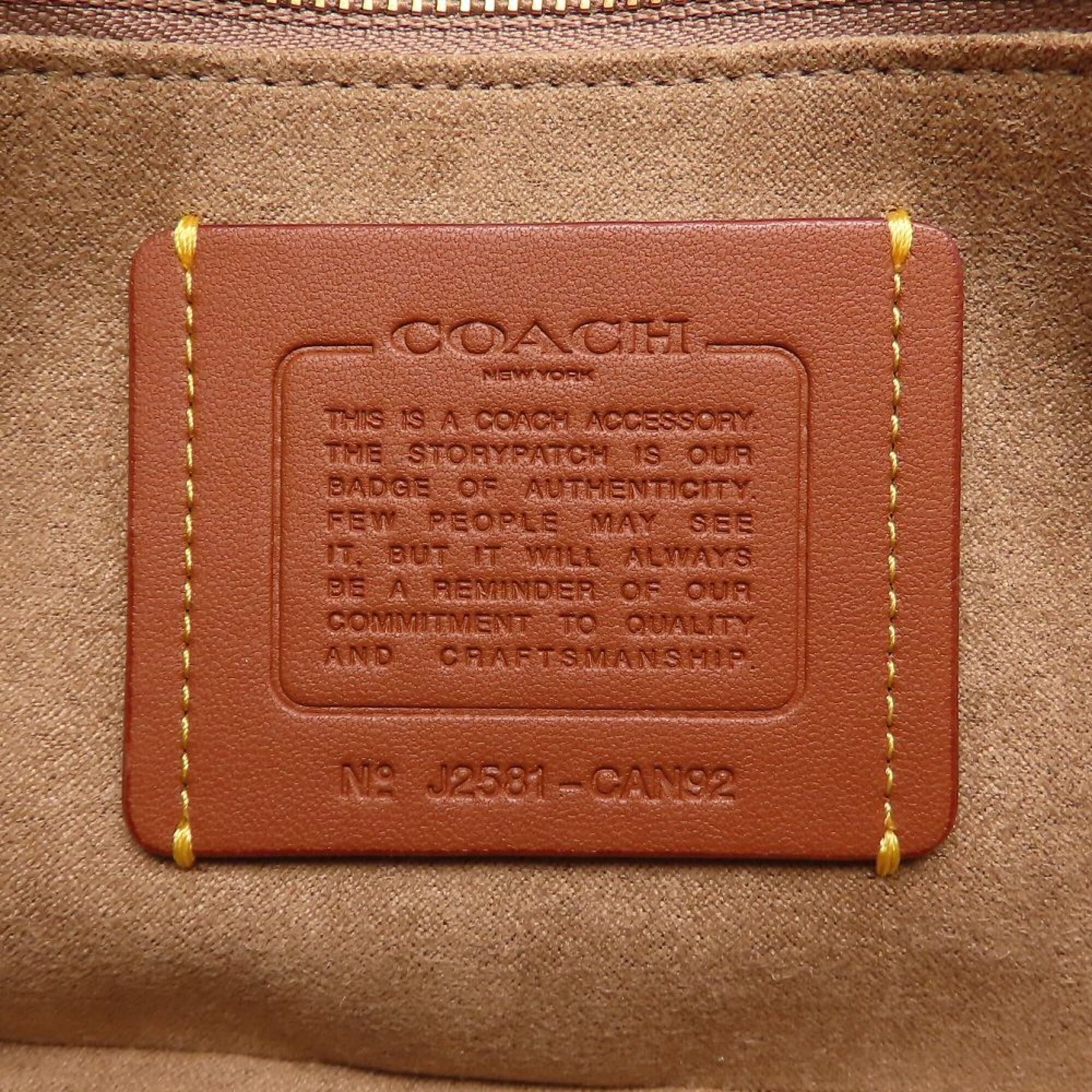 Coated Canvas Leather Shoulder Bag (Pre-Owned) - Coach - Modalova