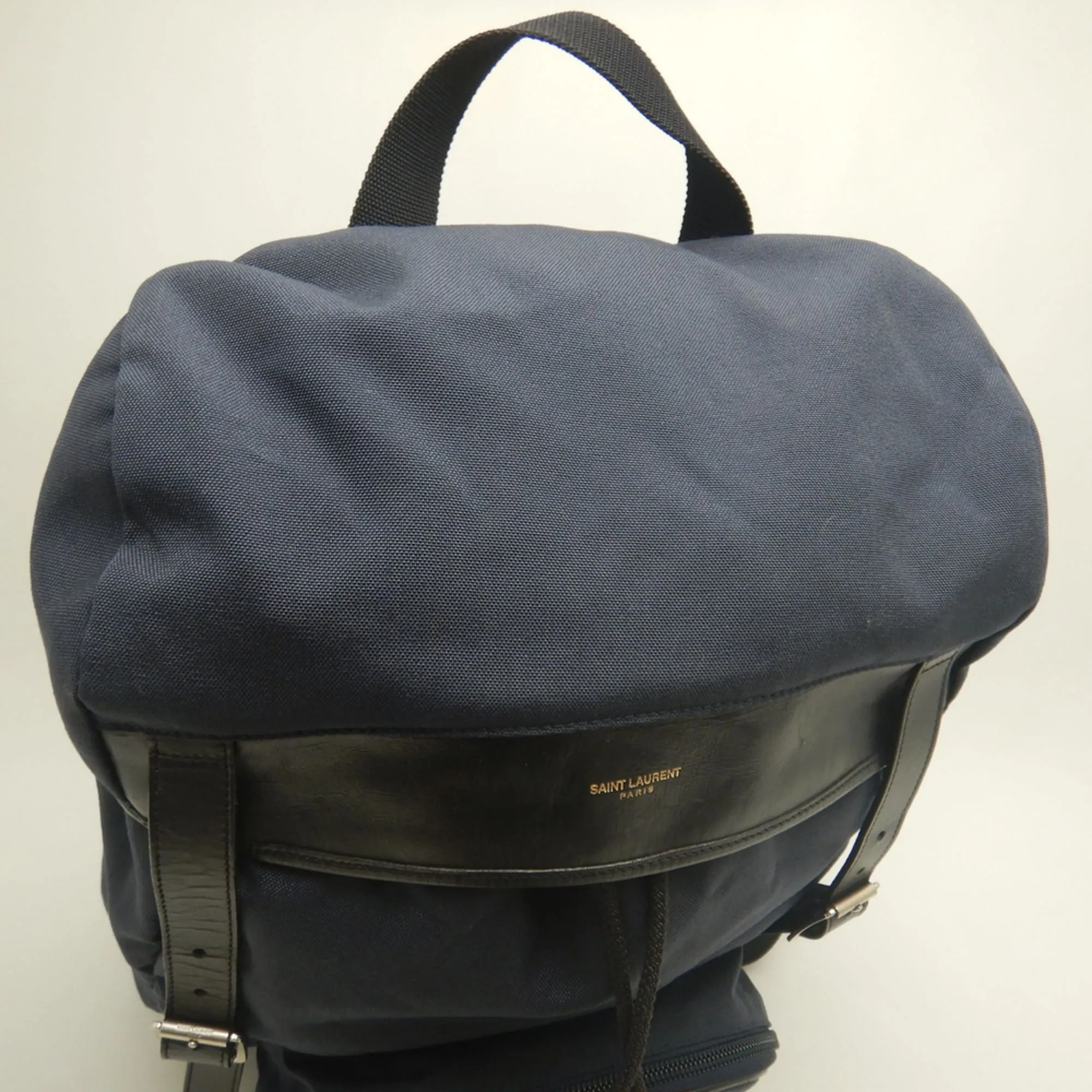Canvas Leather Backpack (Pre-Owned) - Yves Saint Laurent - Modalova