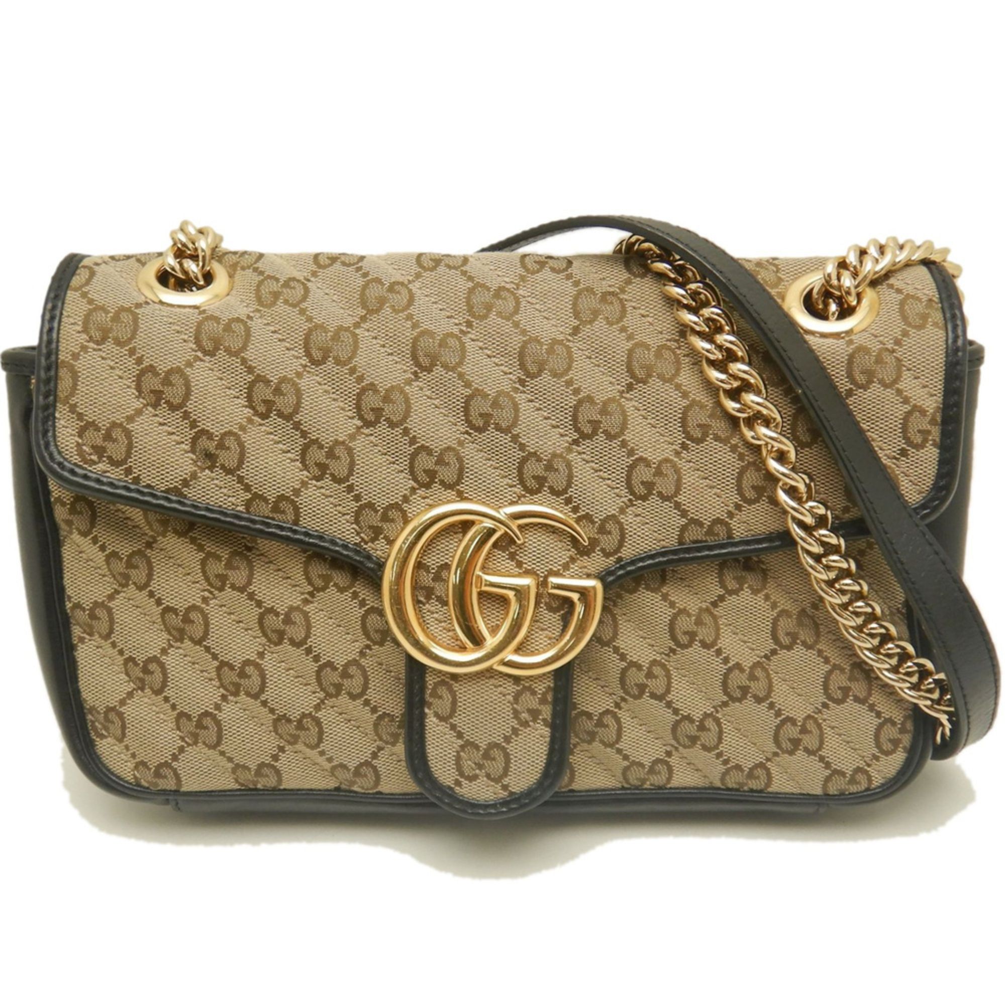Gg Canvas Leather Shoulder Bag (Pre-Owned) - Gucci - Modalova